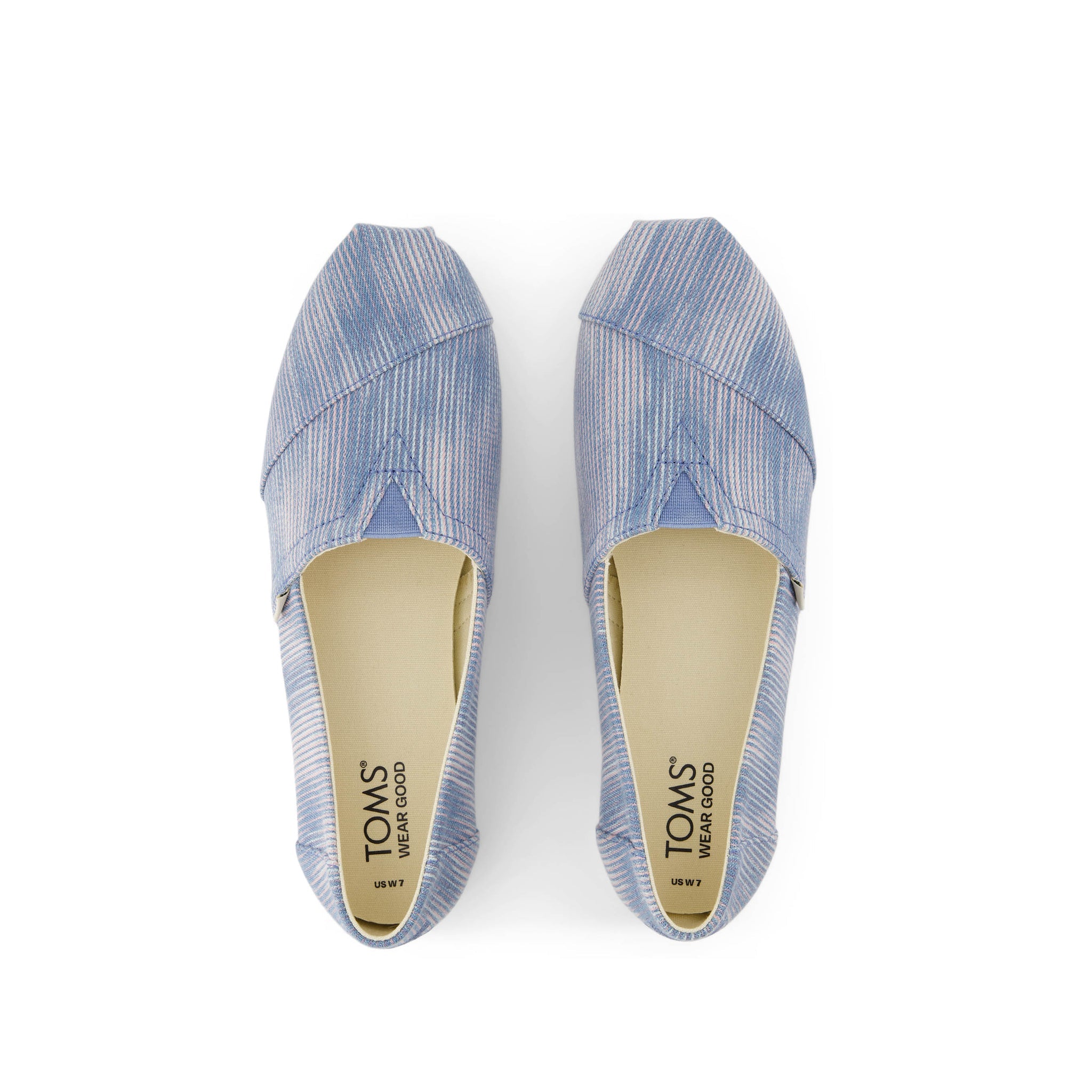 Alpargata Pastel Blue Novelty Denim Top View