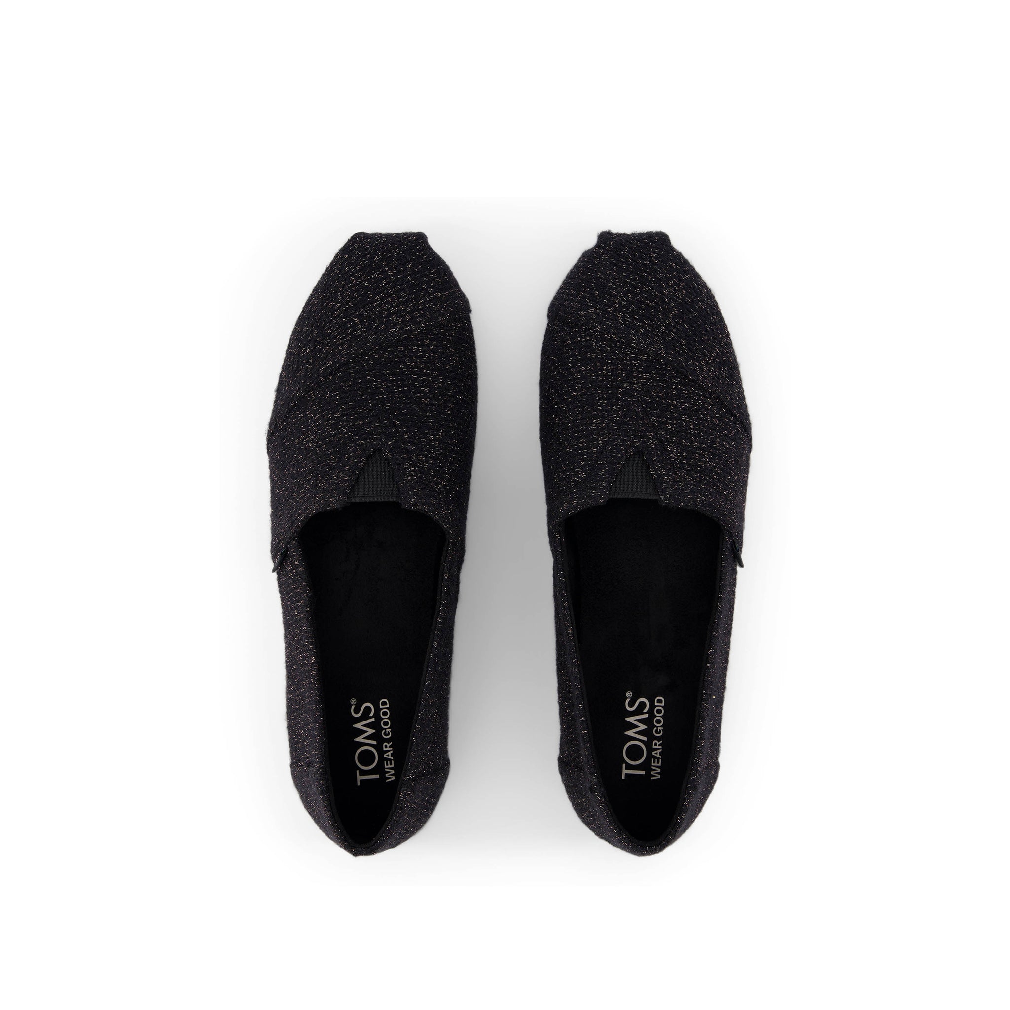 Alpargata Cloudbound - Black Sparkle Knit Top View