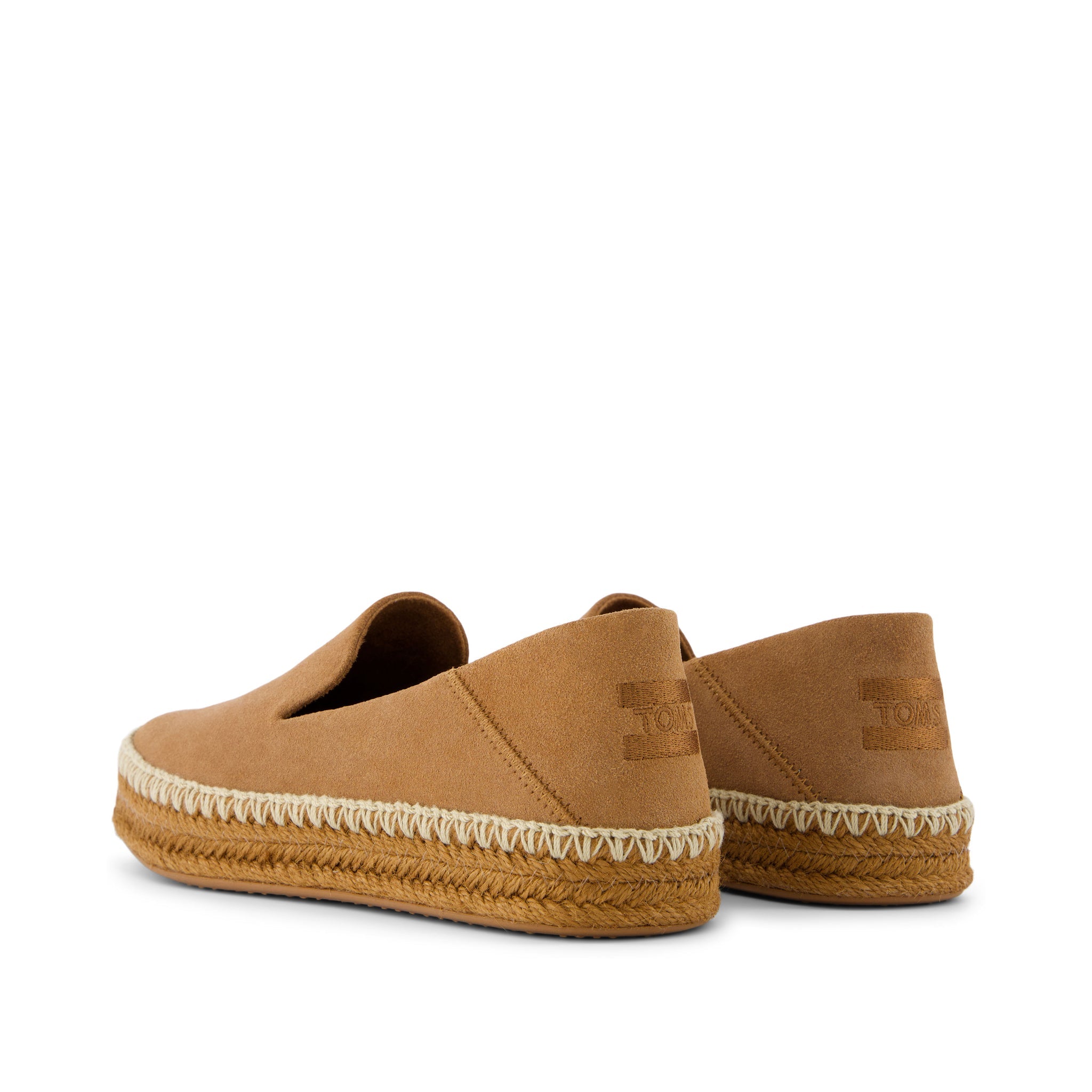 Carolina Brown Deco Stitch Espadrille Back View