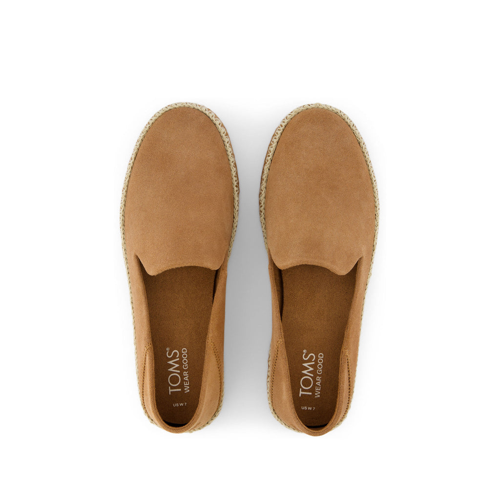 Carolina Brown Deco Stitch Espadrille Top View