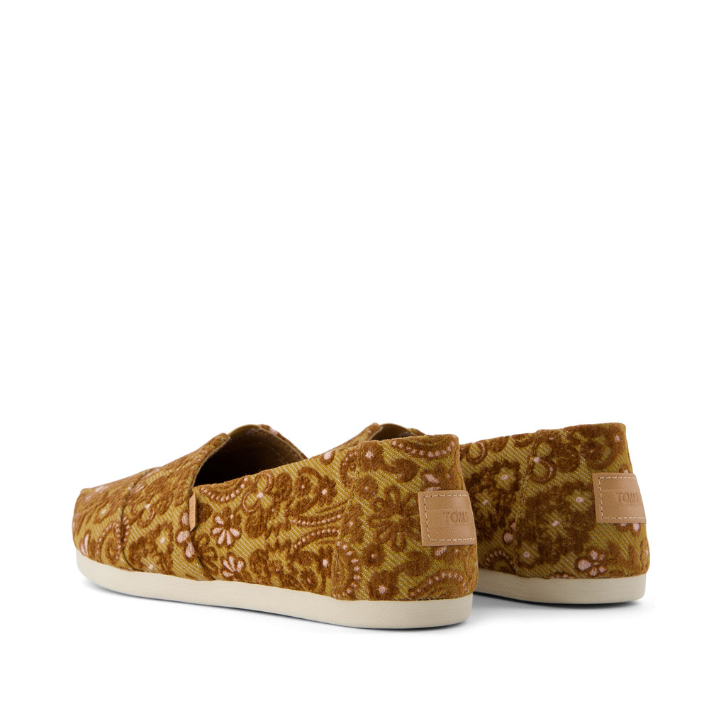 Alpargata Golden Honey Floral Brocade Back View