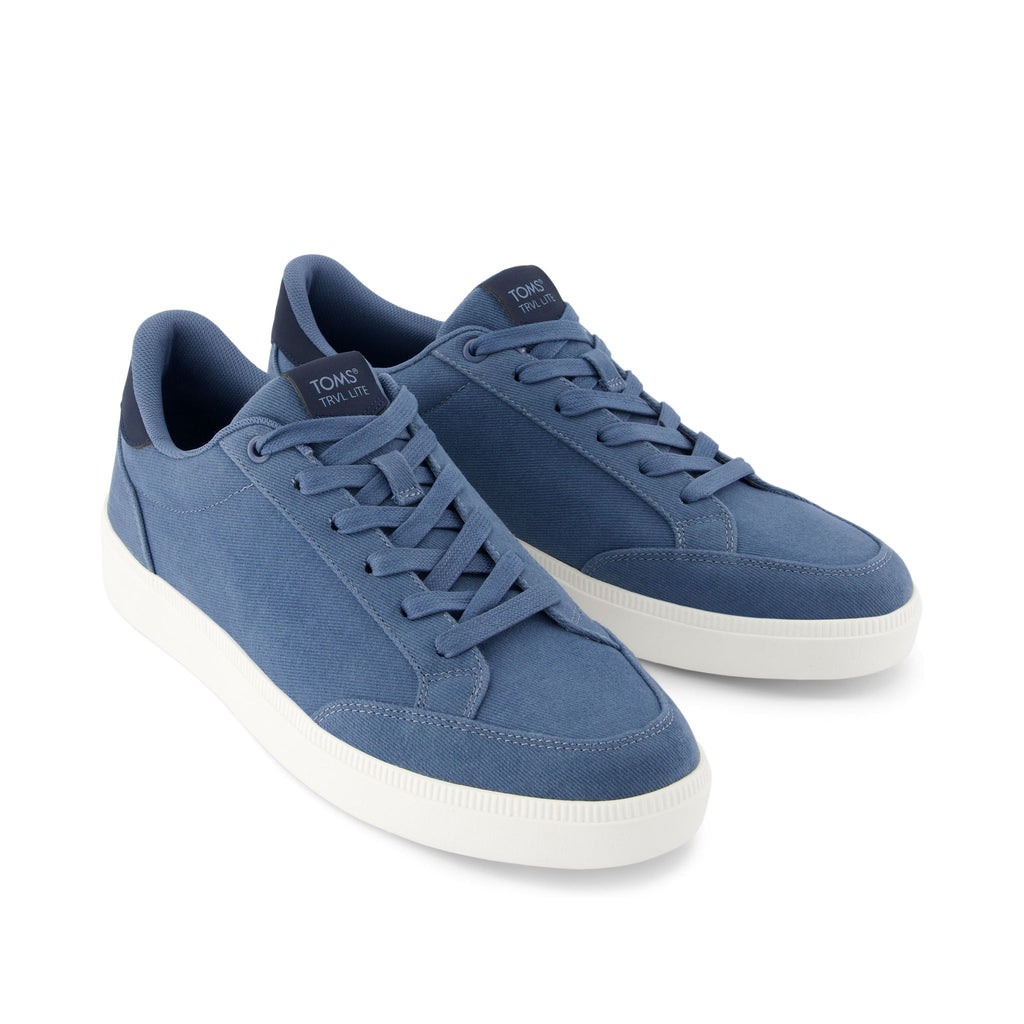 TRVL LITE Rio Slate Blue Vintage Twill Sneaker Front View