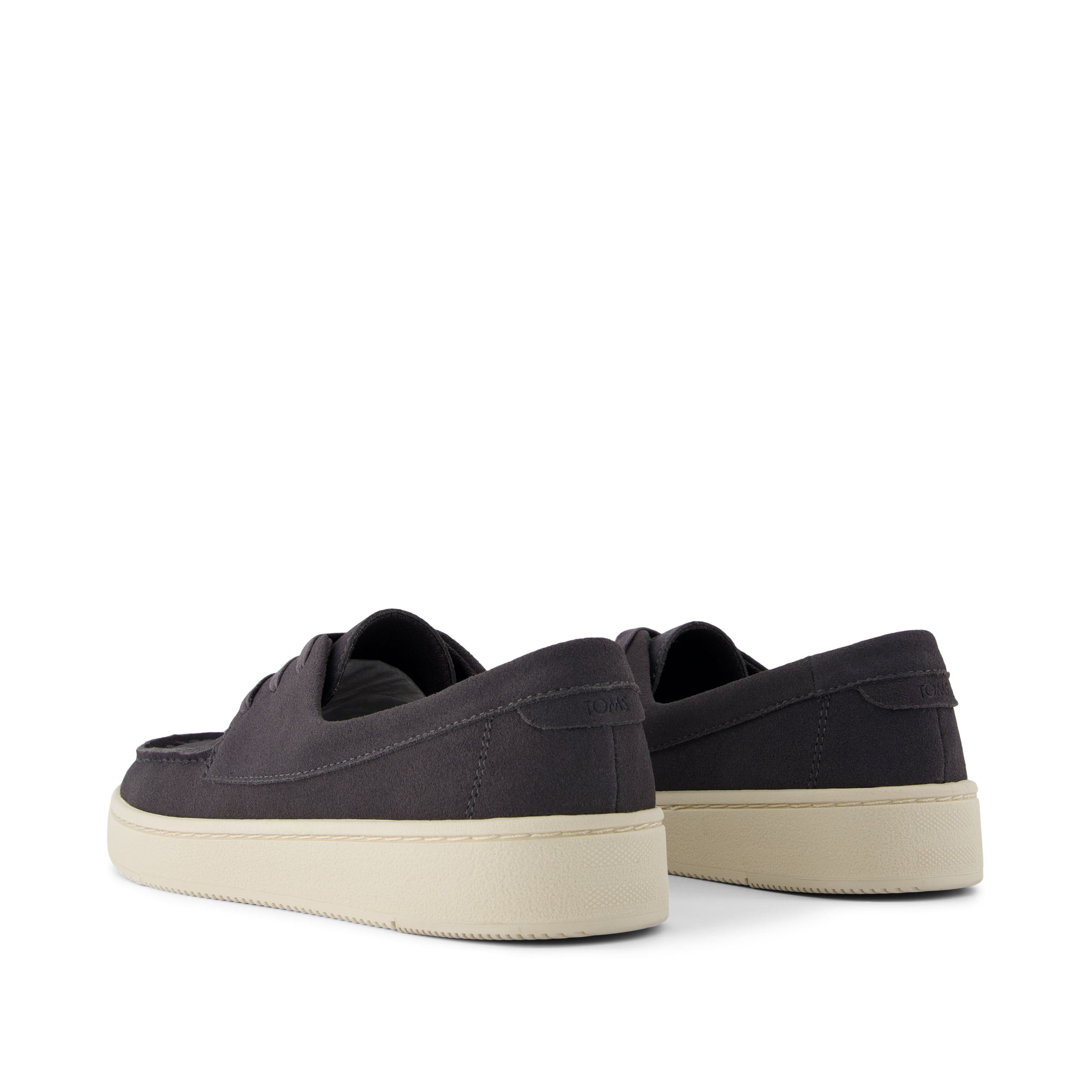 TRVL LITE London Dark Grey Suede Loafer Back View
