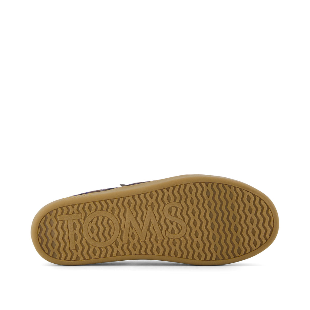 Camden Convertible Slipper - Chocolate Brown Cozy Plaid Bottom Sole View