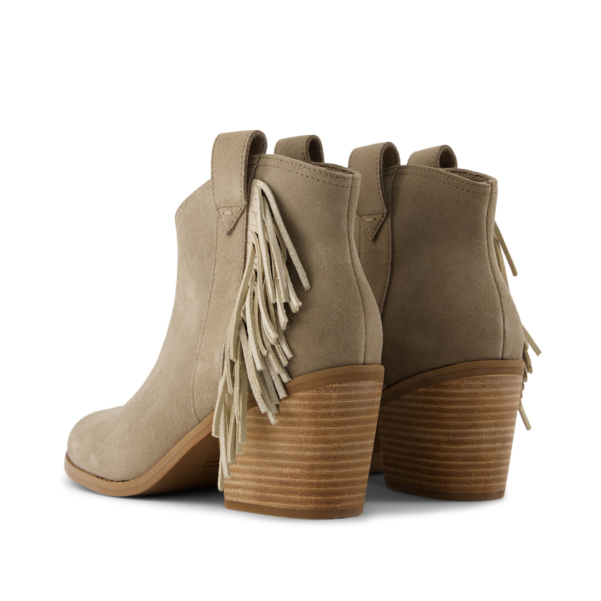 Constance Dune Suede/Fringe Boot Back View