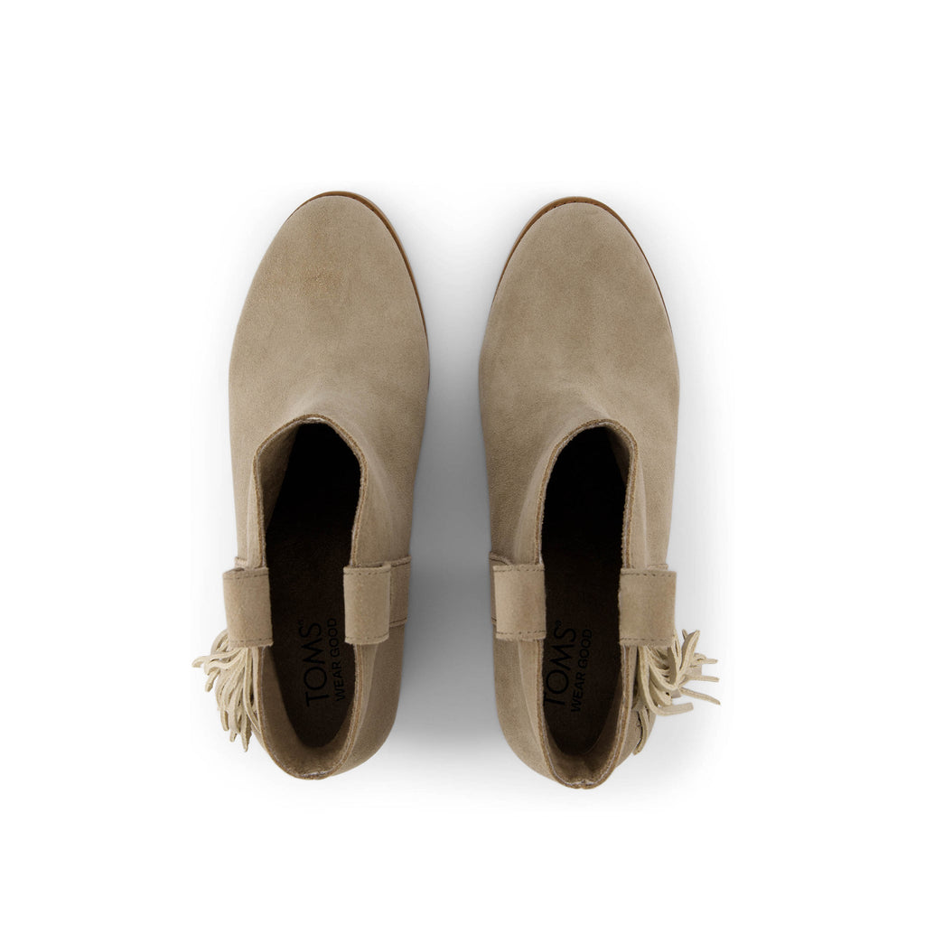Constance Dune Suede/Fringe Boot Top View