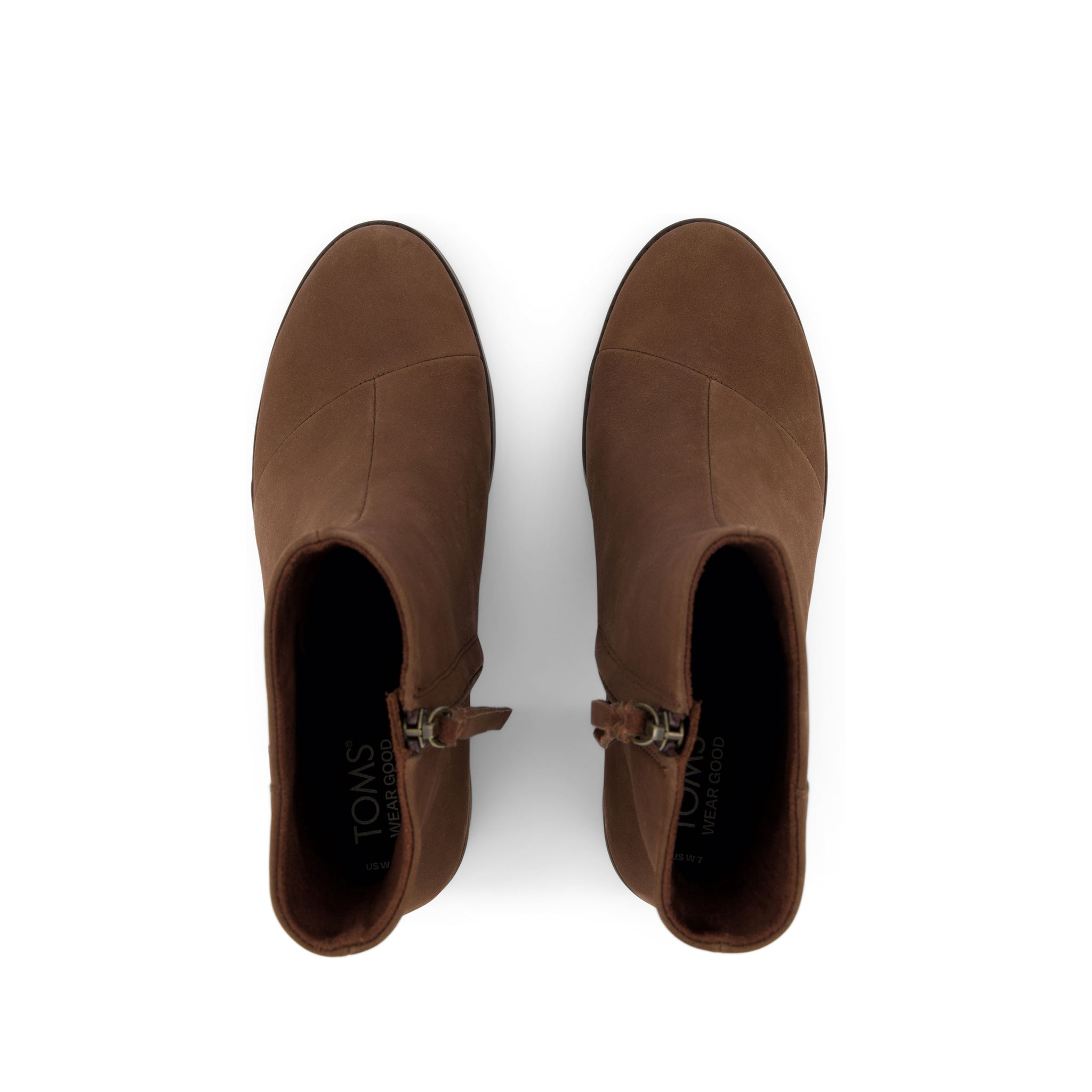 Evelyn Heeled Boot - Oak Brown Leather Top View