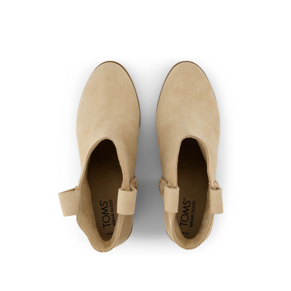 Constance Oatmeal Suede/Braid Boot Top View