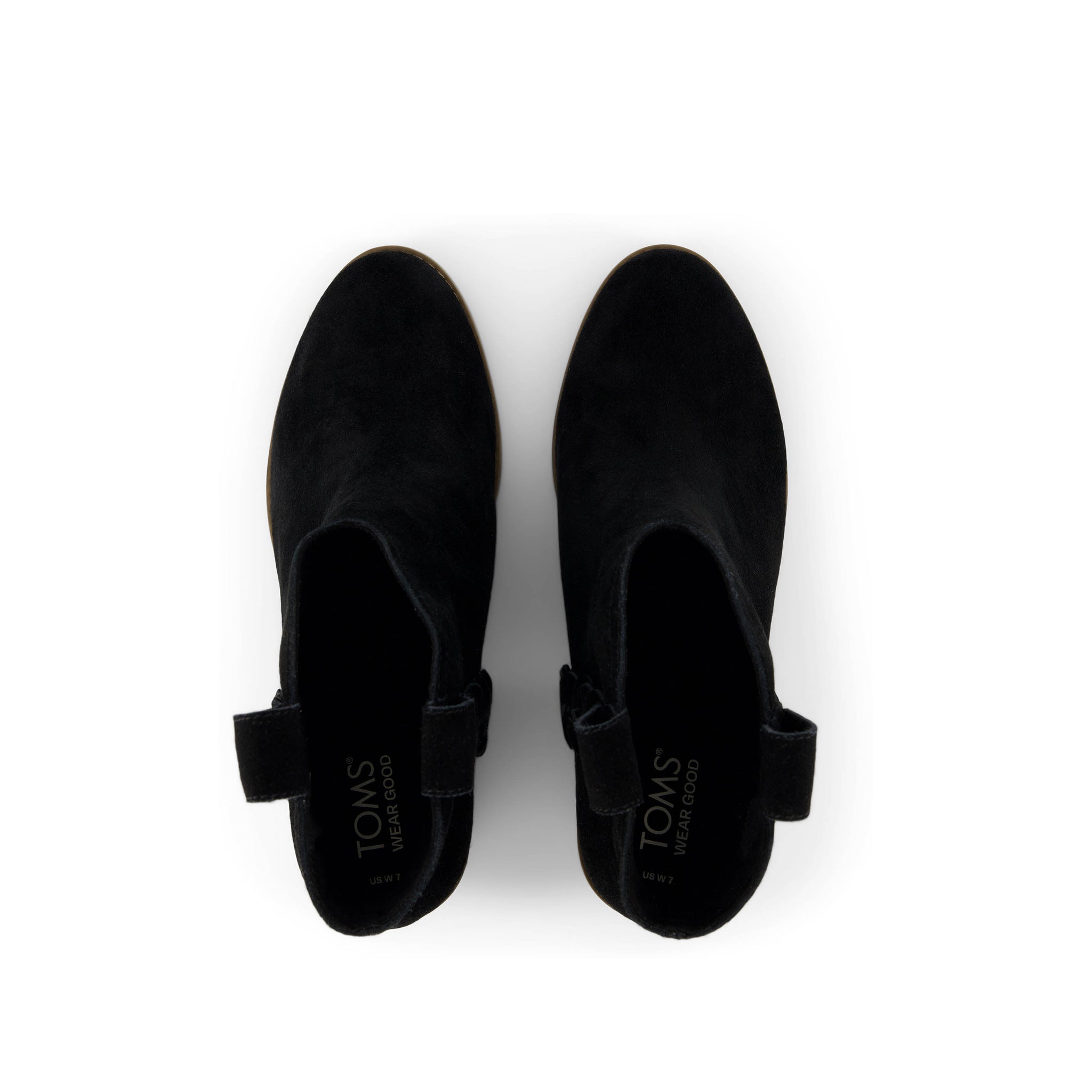 Constance Black Suede/Braid Boot Top View