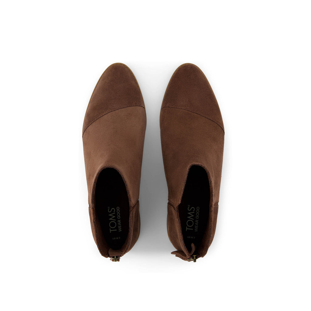 Rylie Dark Brown Suede Boot Top View