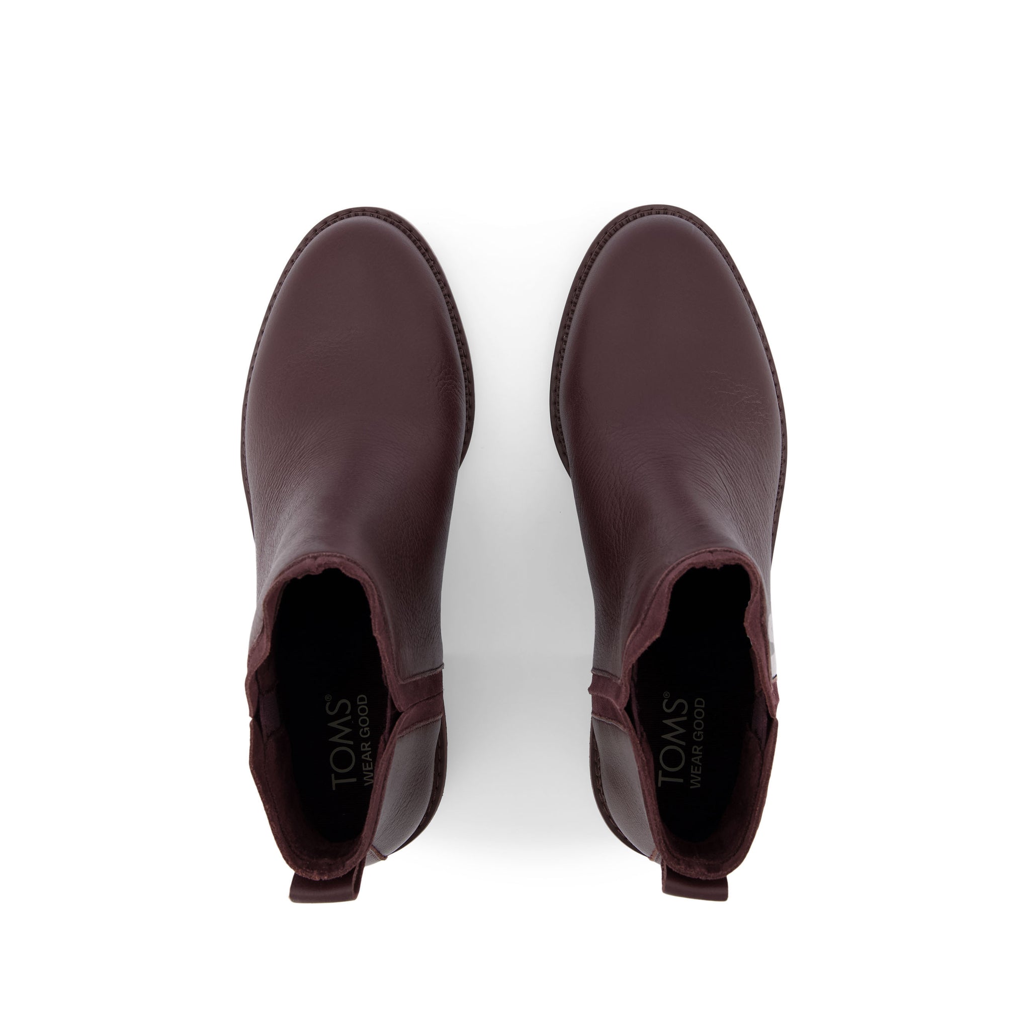 Hailey Heeled Boot - Water Resistant Blackberry Leather Top View