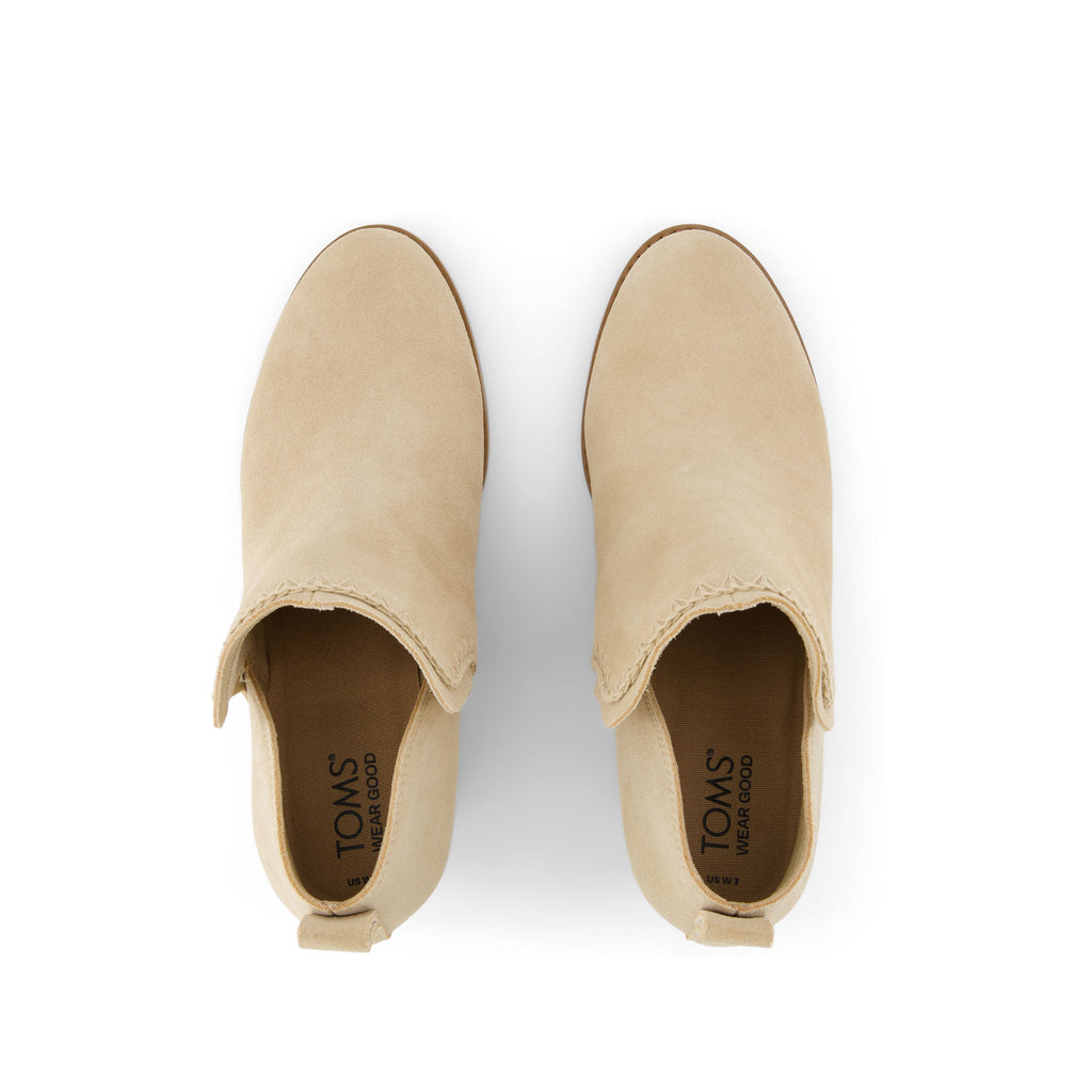 Kaia Natural Suede Wedge Boot Top View