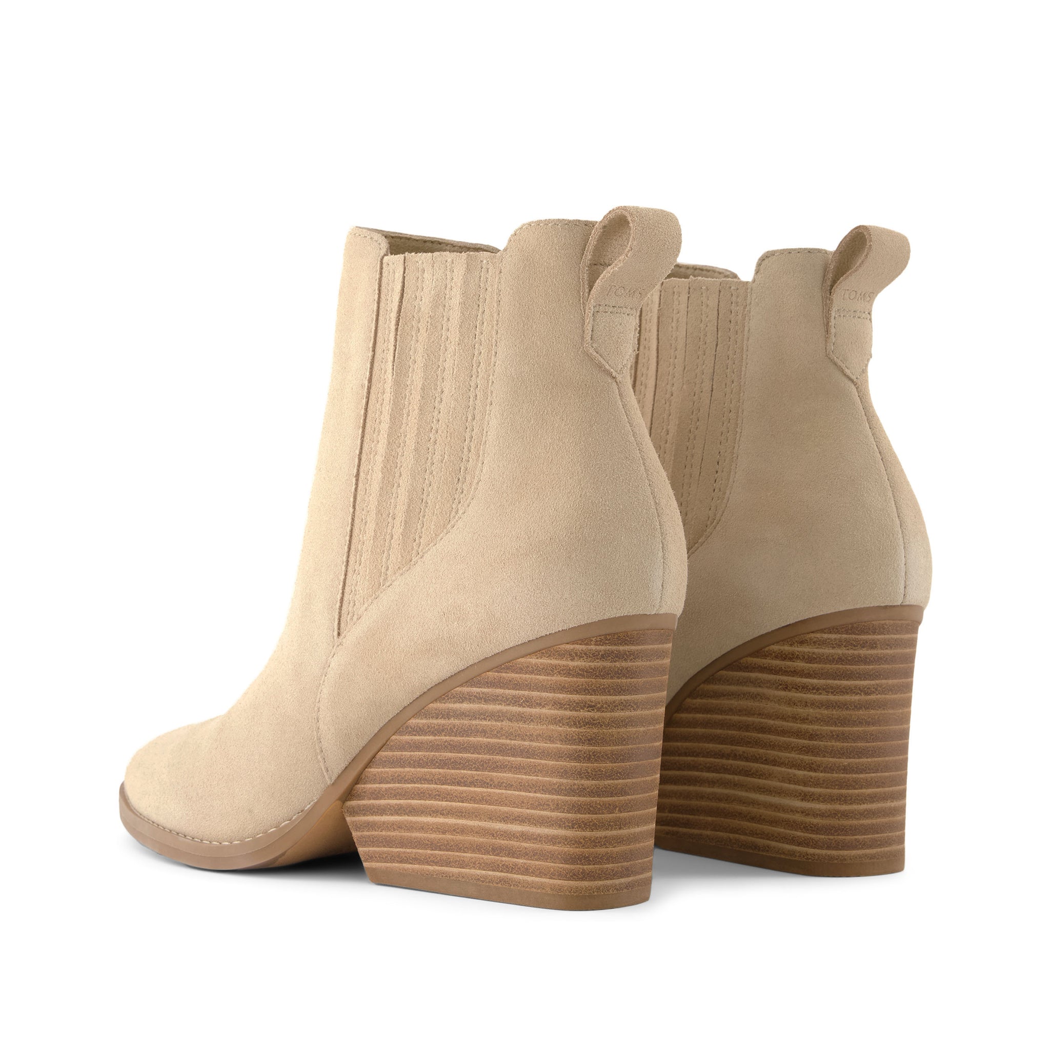 Noa Natural Suede Boot Back View
