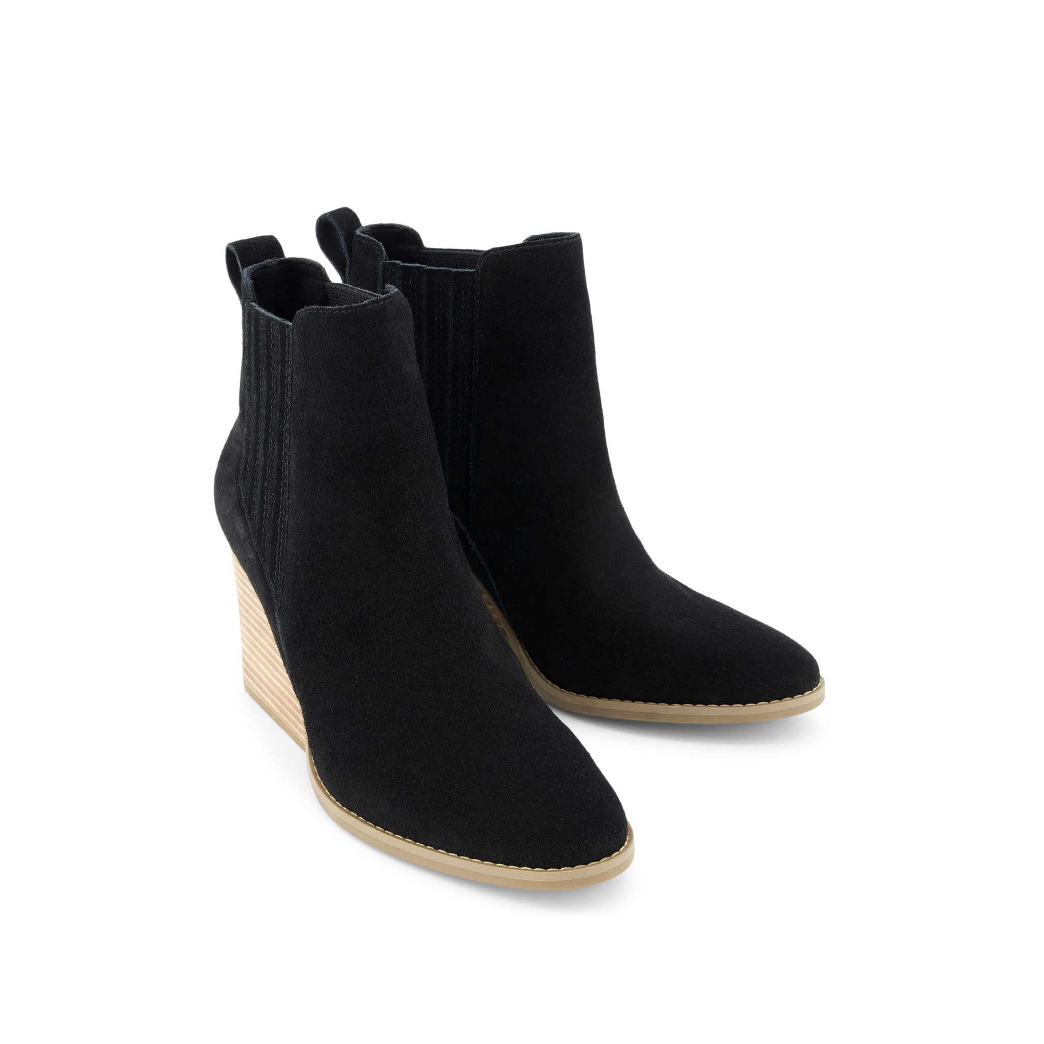 Noa Black Suede Boot Front View