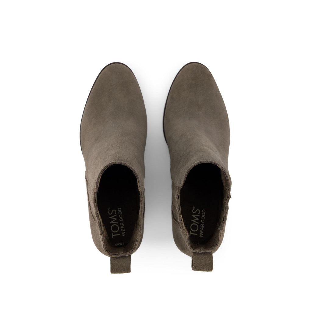 Noa Olive Suede Boot Top View