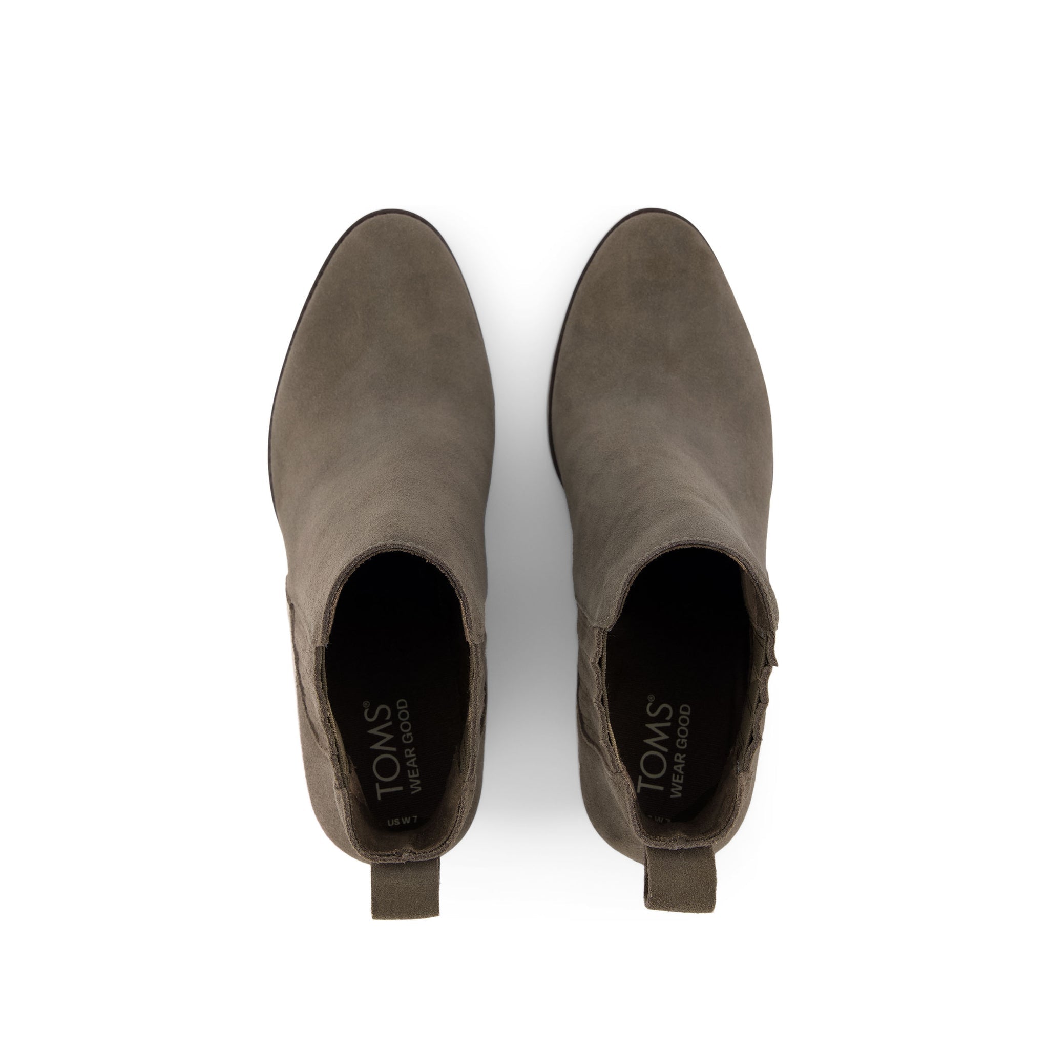 Noa Olive Suede Boot Top View