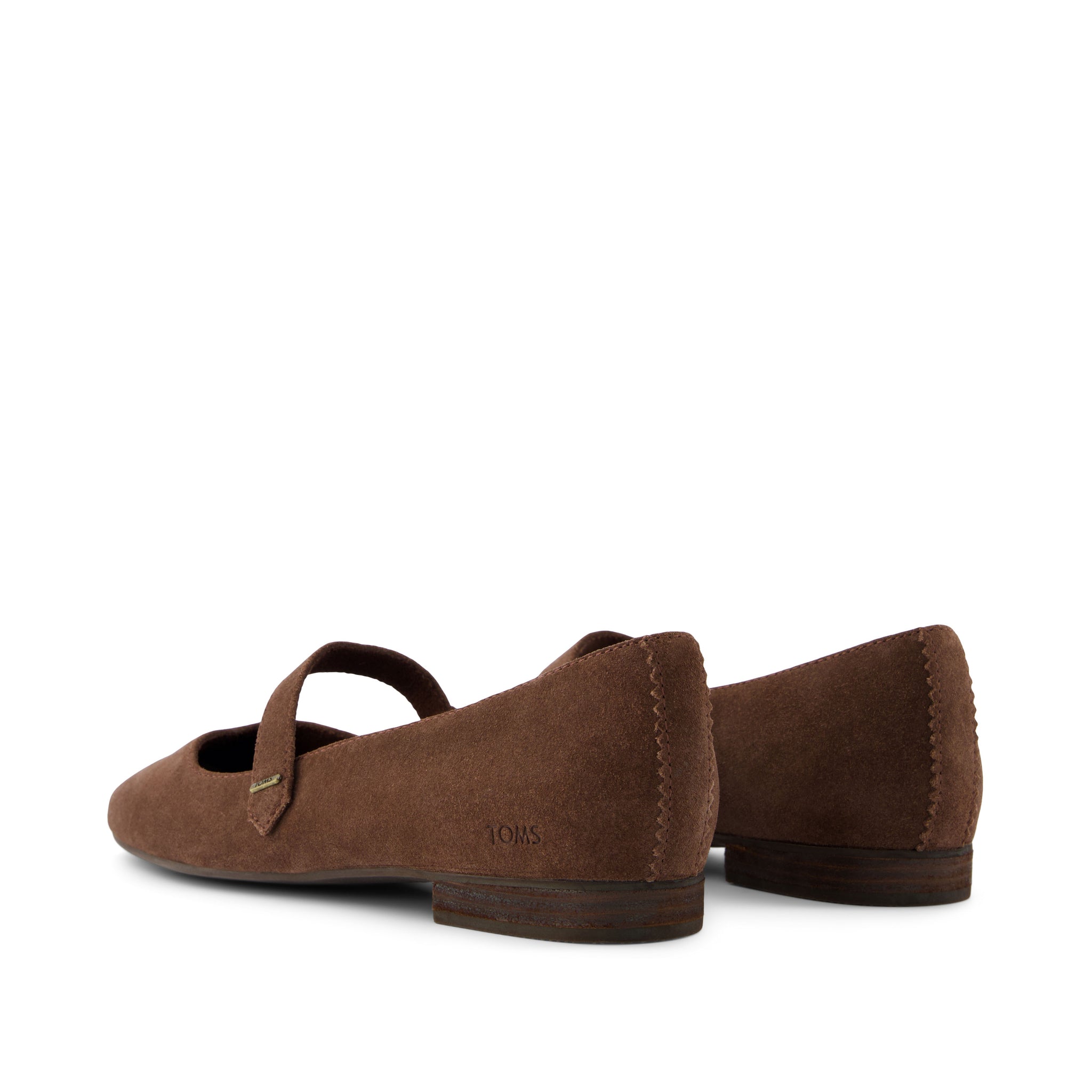 Bianca Dark Brown Suede Flat Back View