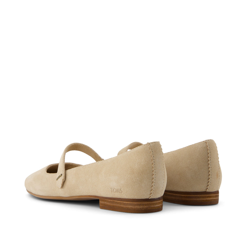 Bianca Natural Suede Flat Back View