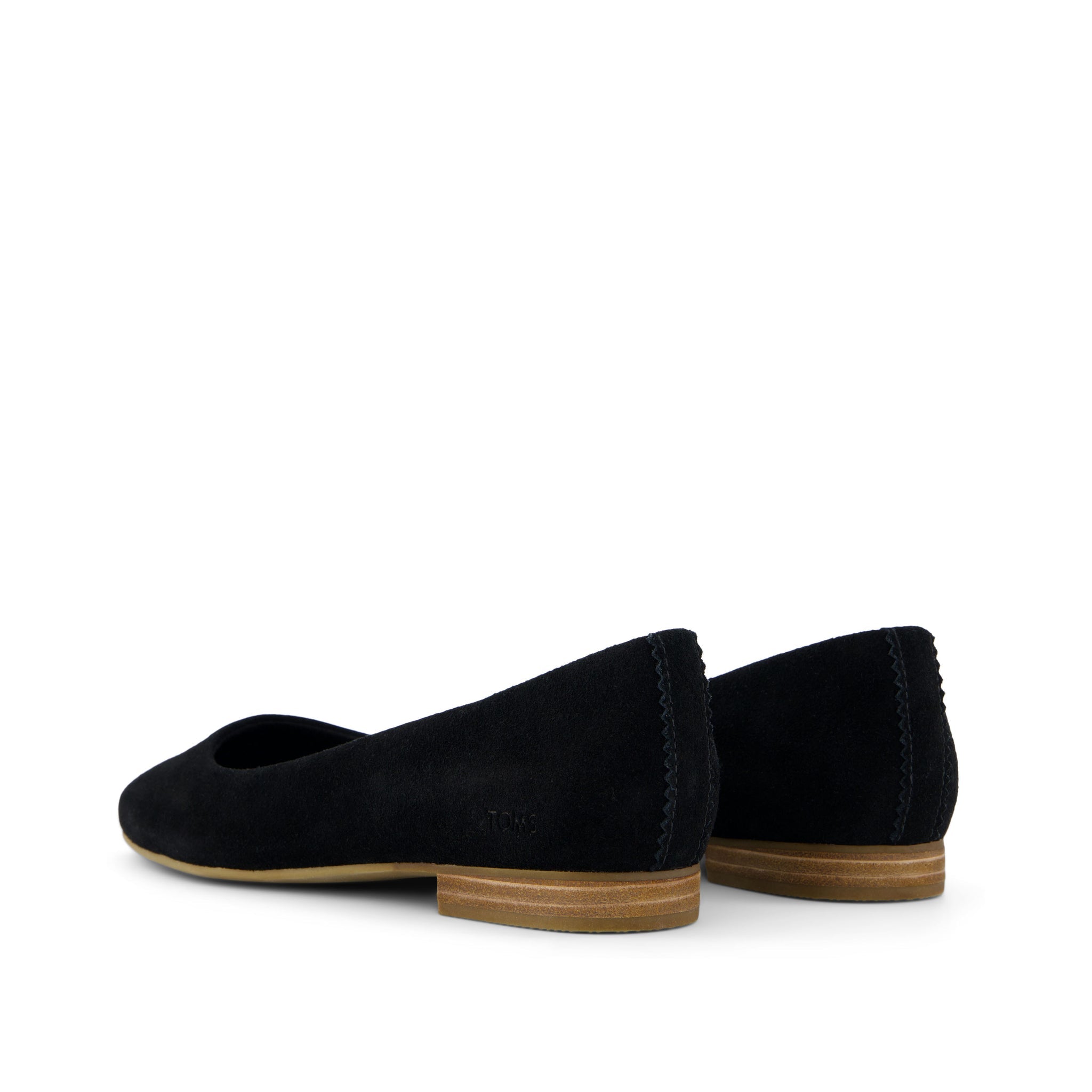 Briella Black Suede Flat Back View