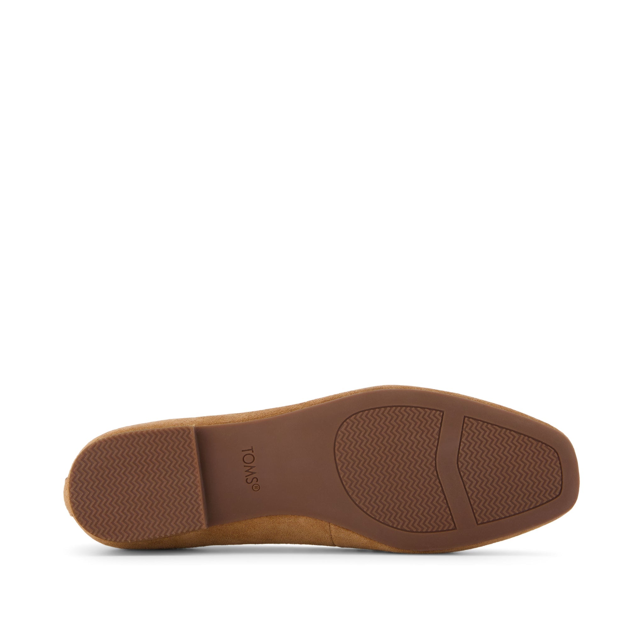 Briella Brown Deco Stitch Suede Flat Bottom Sole View