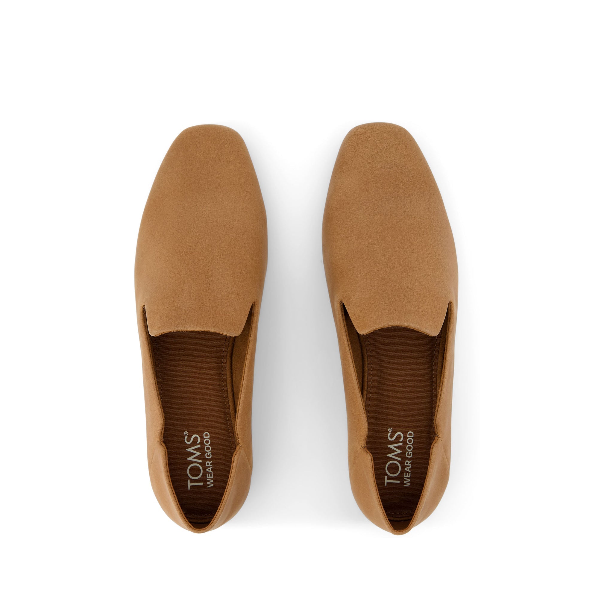 Lara Brown Leather Flat Top View