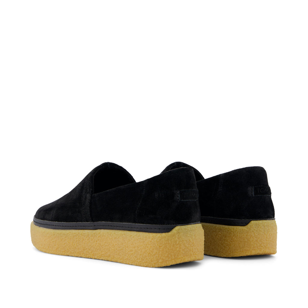Adelaide Black Suede Espadrille Back View