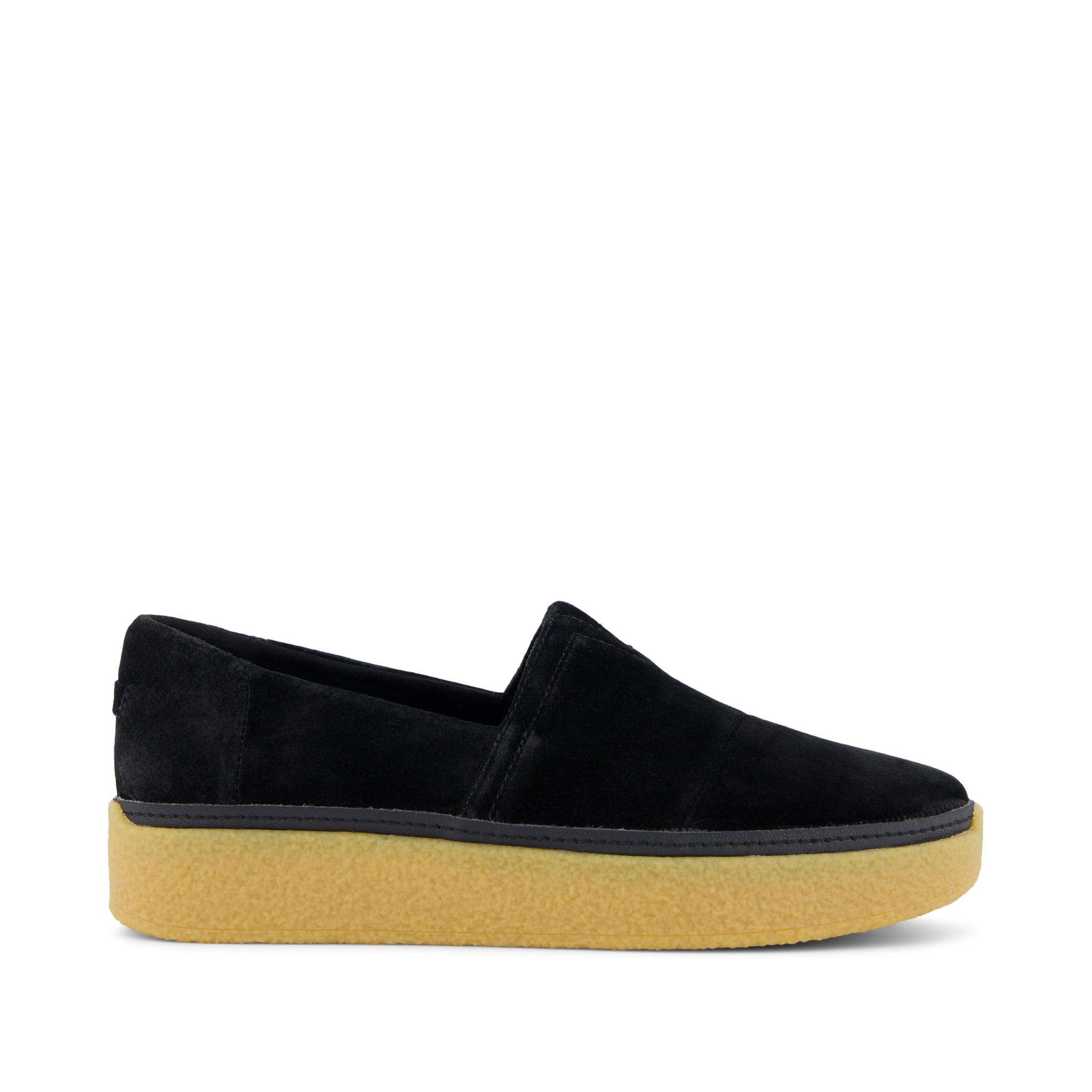 Adelaide Black Suede Espadrille Side View