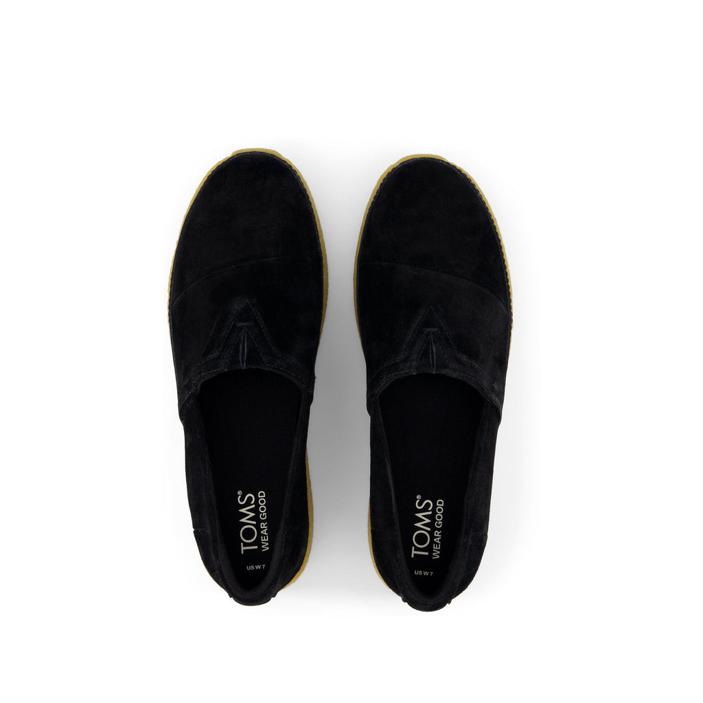 Adelaide Black Suede Espadrille Top View