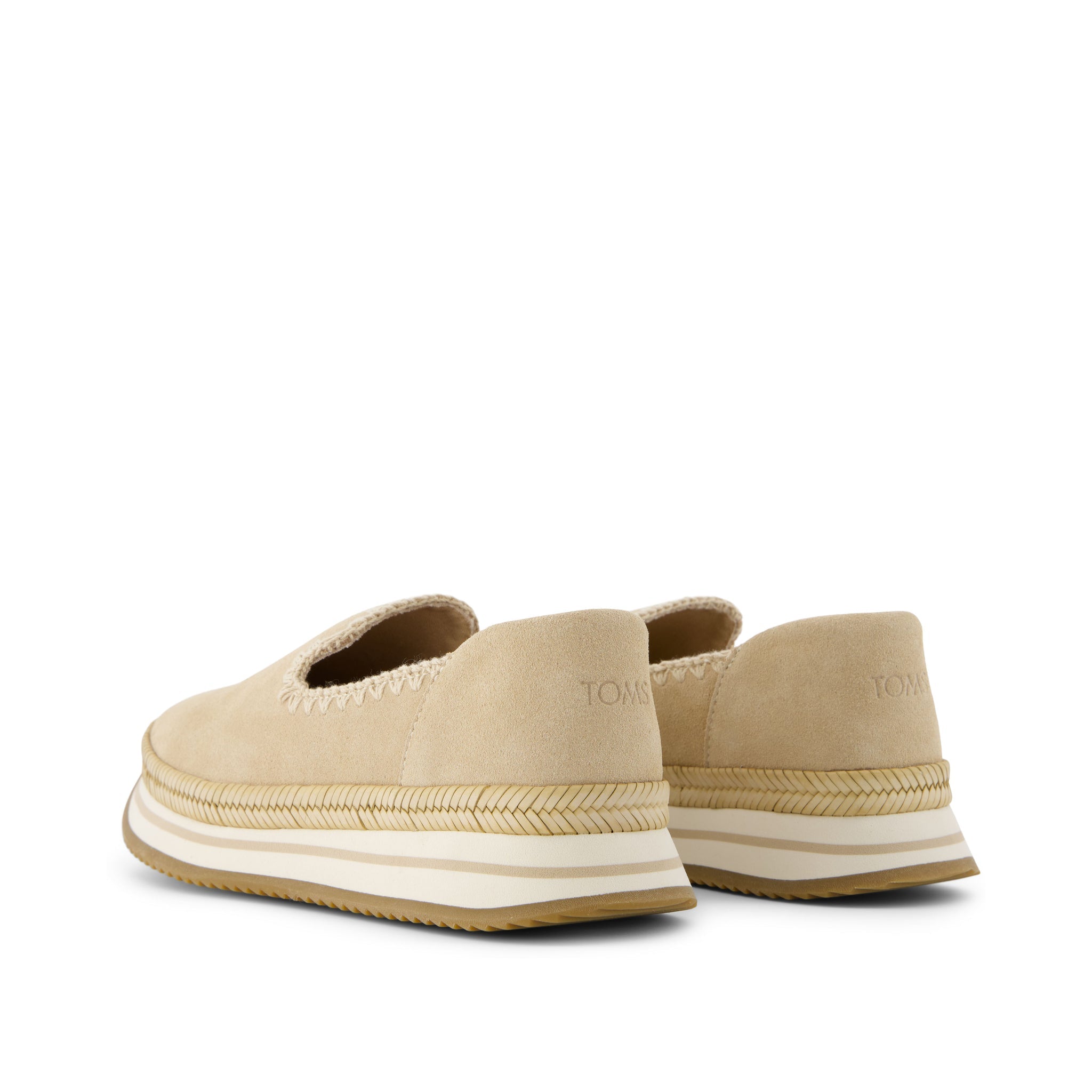 Jocelyn Natural Deco Stitch Espadrille Sneaker Back View