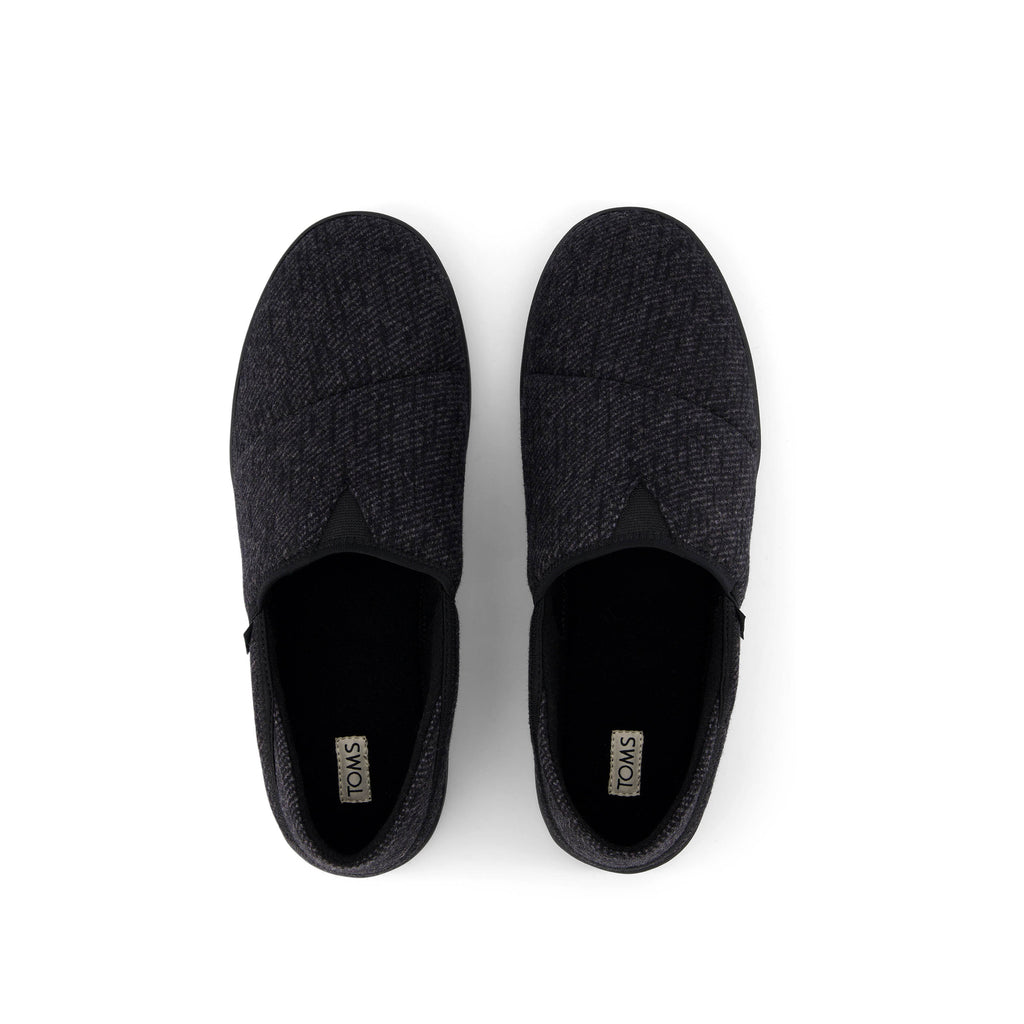 Camden Convertible Slipper - Black Cozy Twill Top View