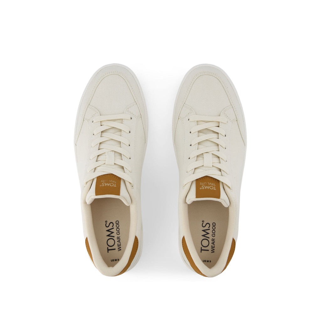 TRVL LITE Rio Beige Vintage Twill Sneaker Top View