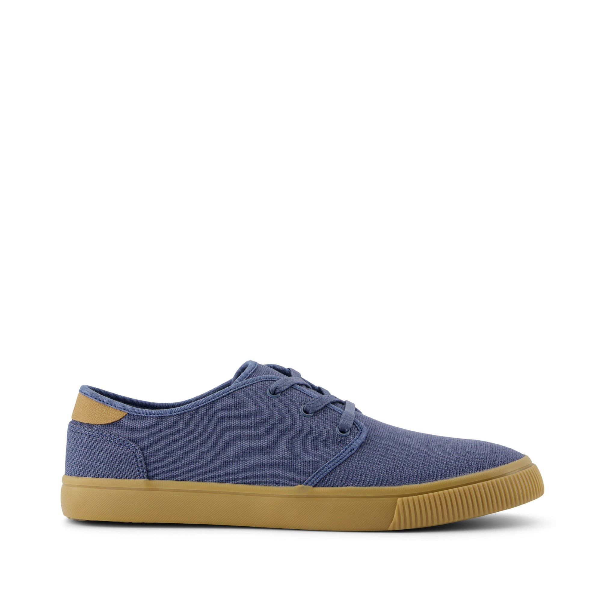 Carlo Slate Blue Lace-Up Sneaker Side View