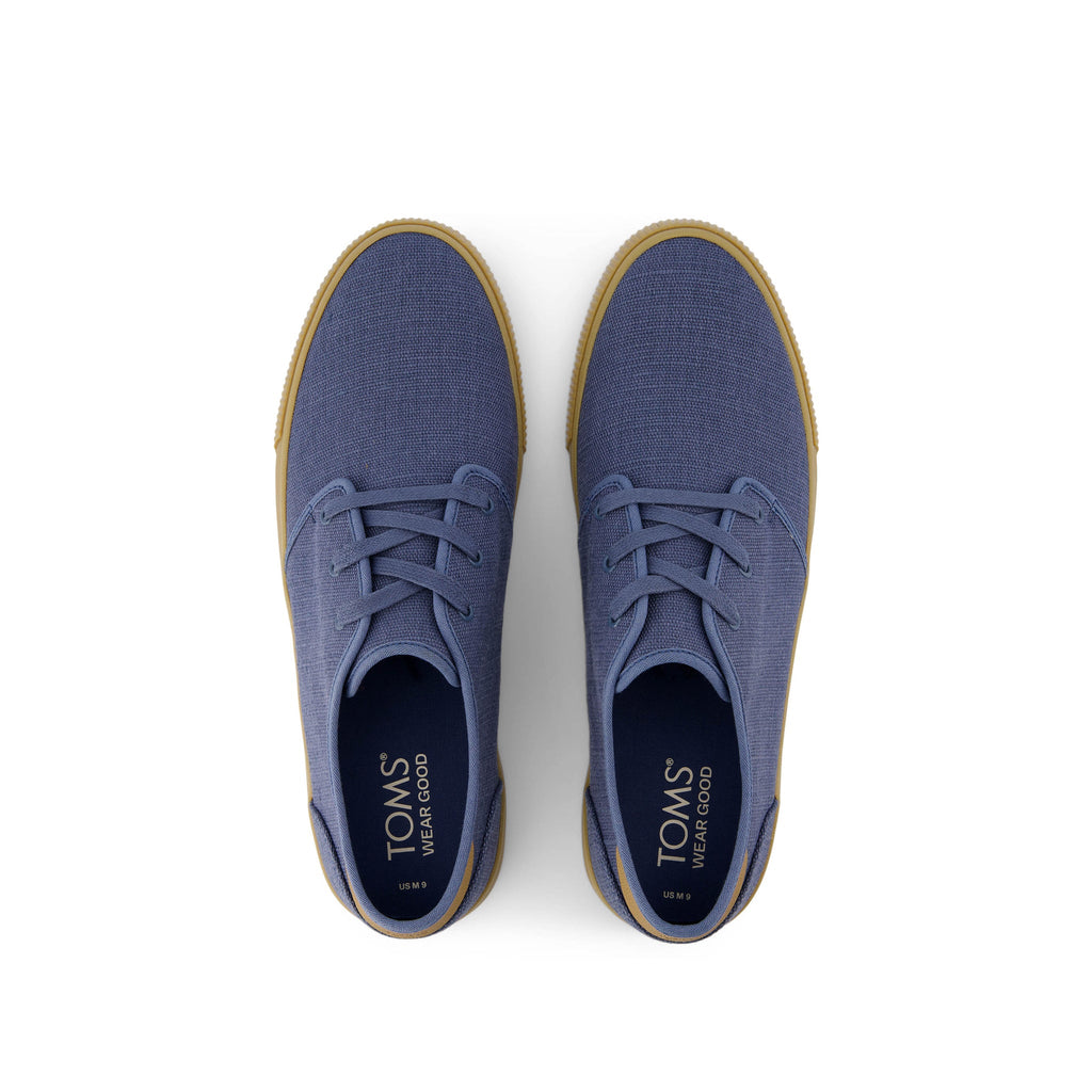 Carlo Slate Blue Lace-Up Sneaker Top View
