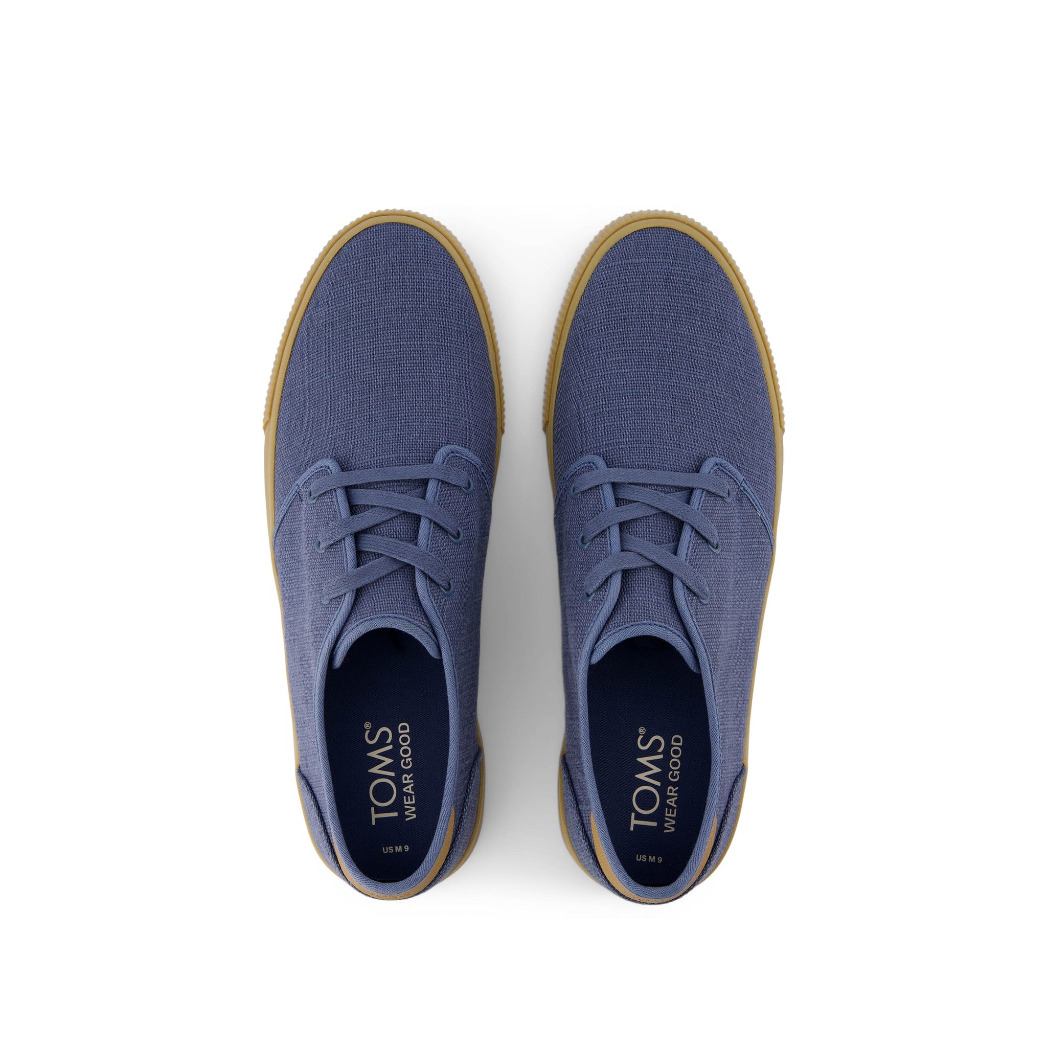 Carlo Slate Blue Lace-Up Sneaker Top View