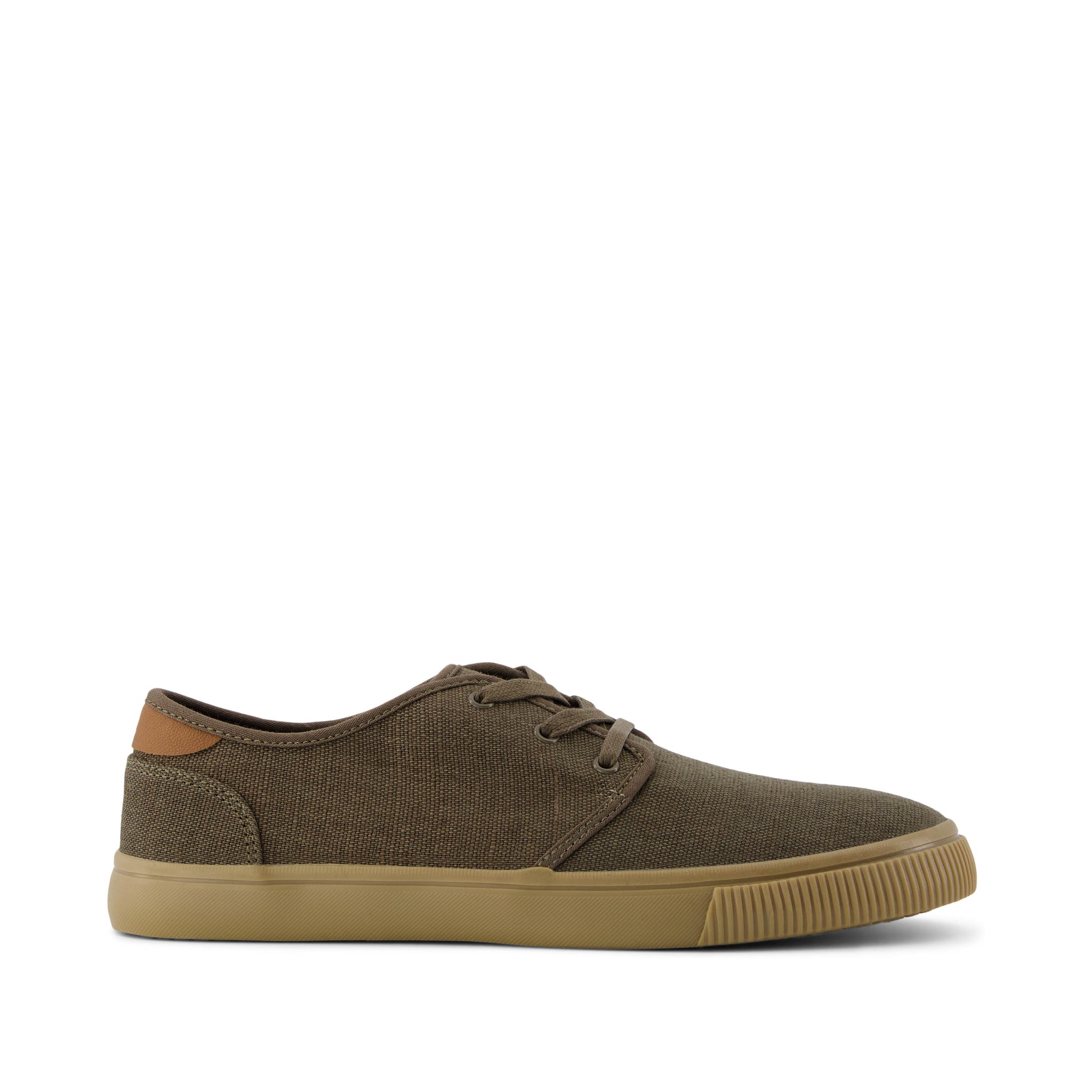 Carlo Olive Heritage Canvas Lace-Up Sneaker Side View
