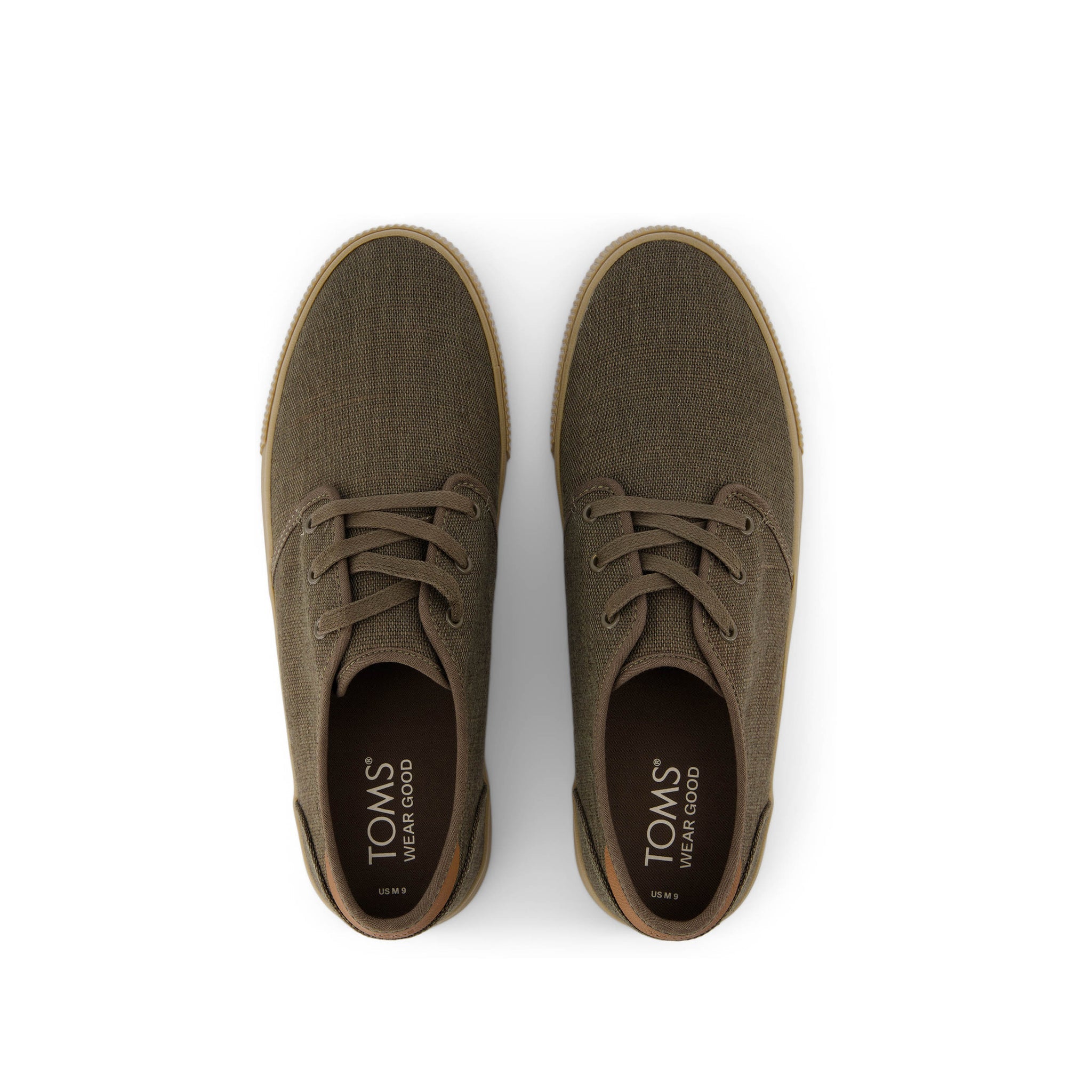 Carlo Olive Heritage Canvas Lace-Up Sneaker Top View