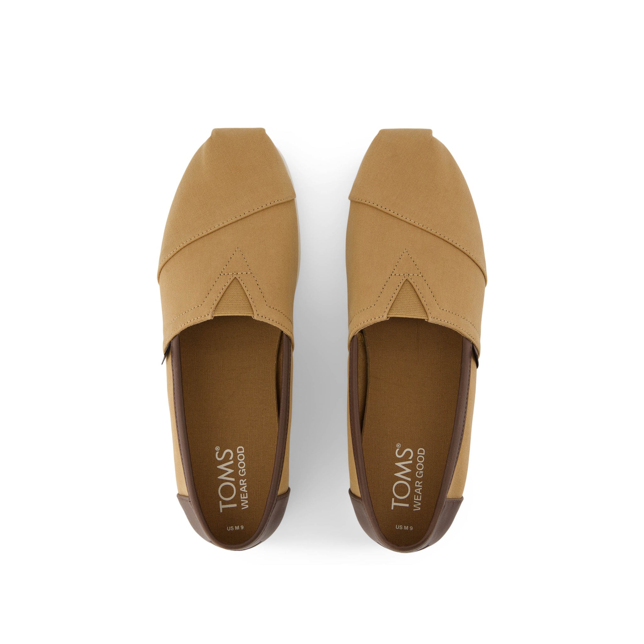 Alpargata Tan Twill Synthetic Trim Top View