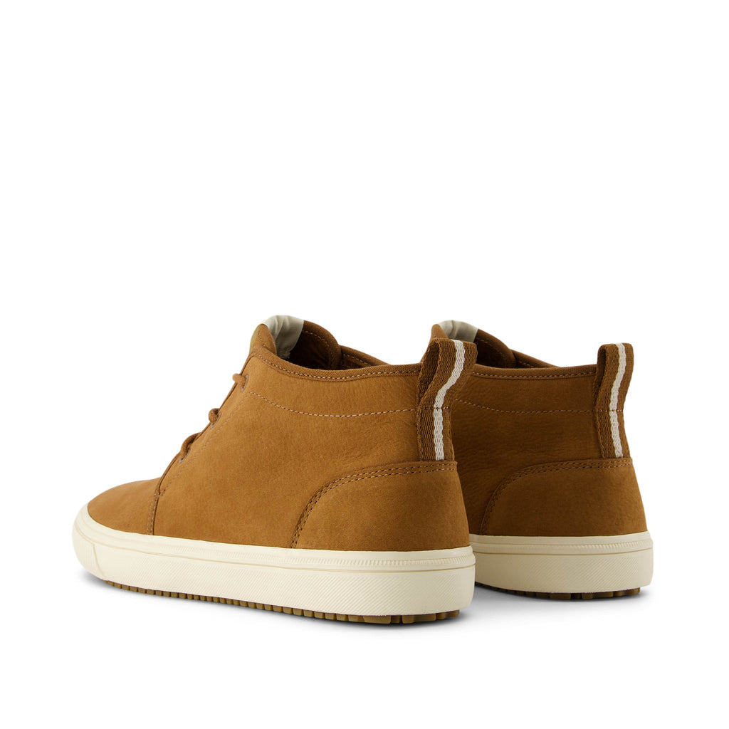 Carlo Mid Terrain Walnut Water Resistant Leather Sneaker Back View