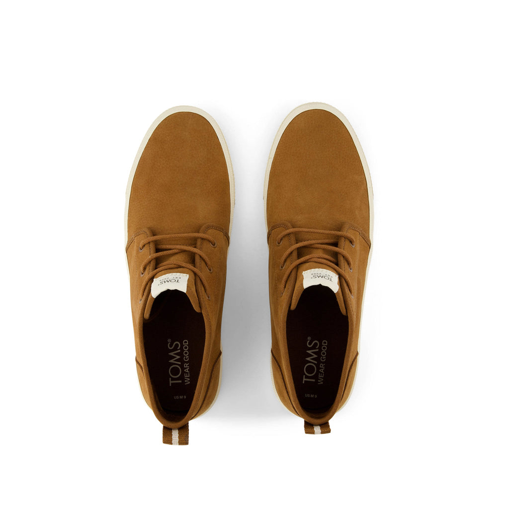 Carlo Mid Terrain Walnut Water Resistant Leather Sneaker Top View