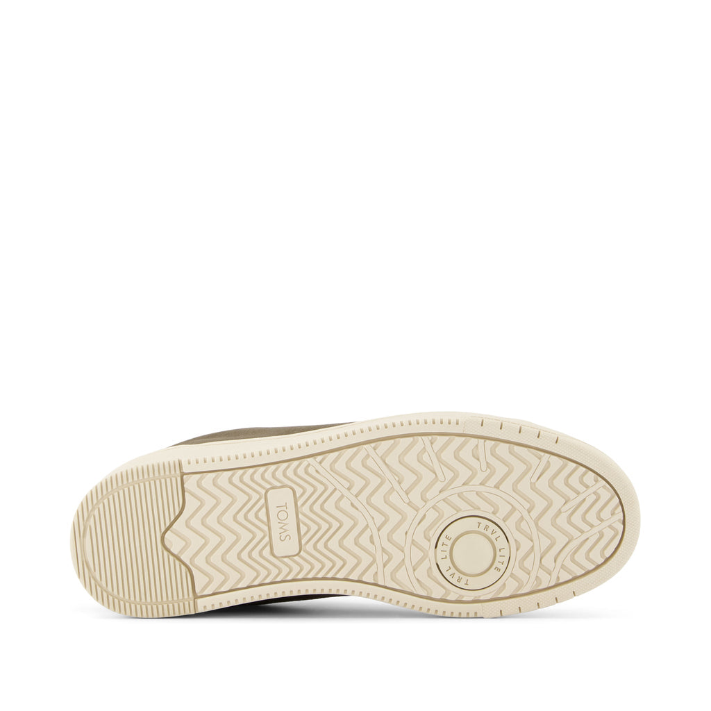 TRVL LITE Olive Recycled Cotton Sneaker Bottom Sole View