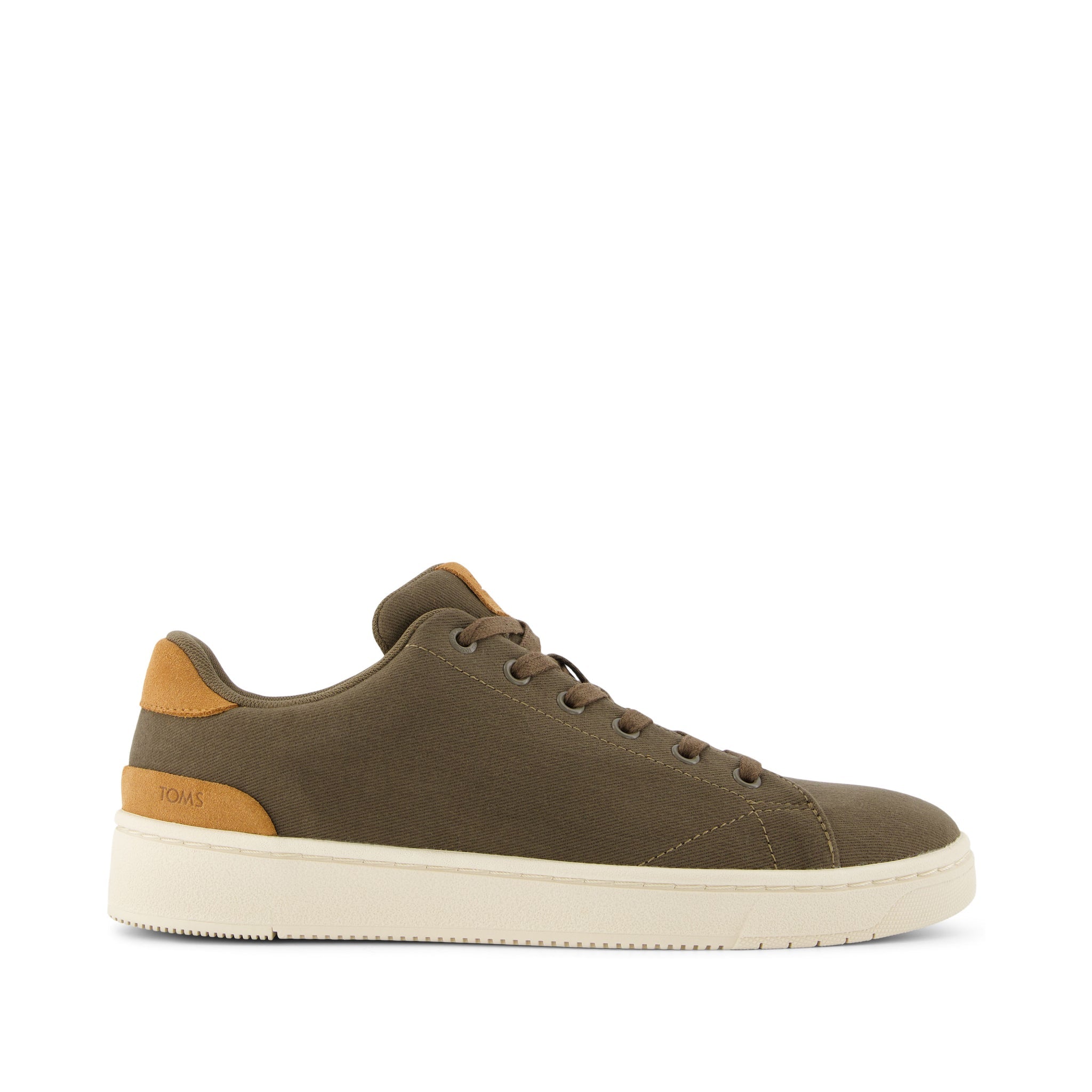 TRVL LITE Olive Recycled Cotton Sneaker Side View
