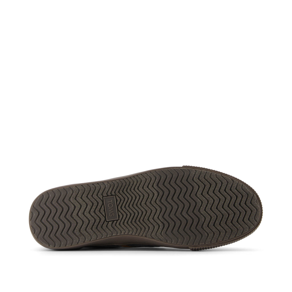 Baja Dark Grey Heritage Canvas Slip On Sneaker Bottom Sole View