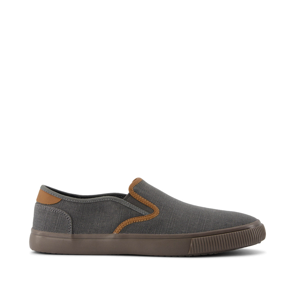 Baja Dark Grey Heritage Canvas Slip On Sneaker Side View