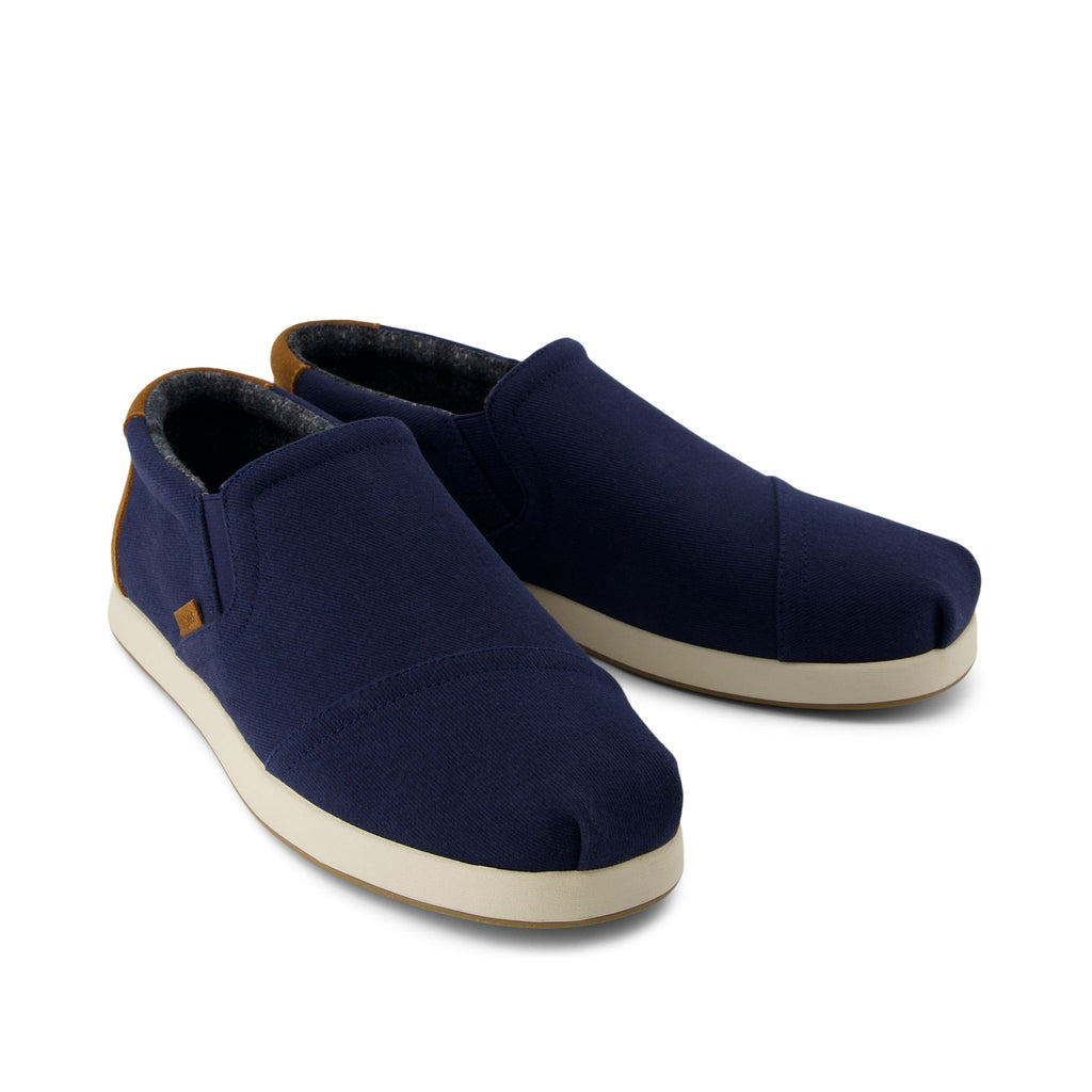 Alp Fwd Mid Navy Vintage Twill Slip On Espadrille Front View