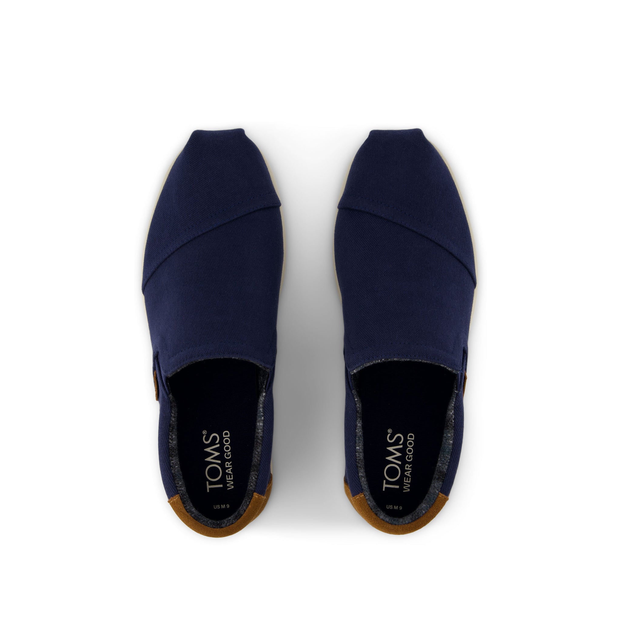 Alp Fwd Mid Navy Vintage Twill Slip On Espadrille Top View