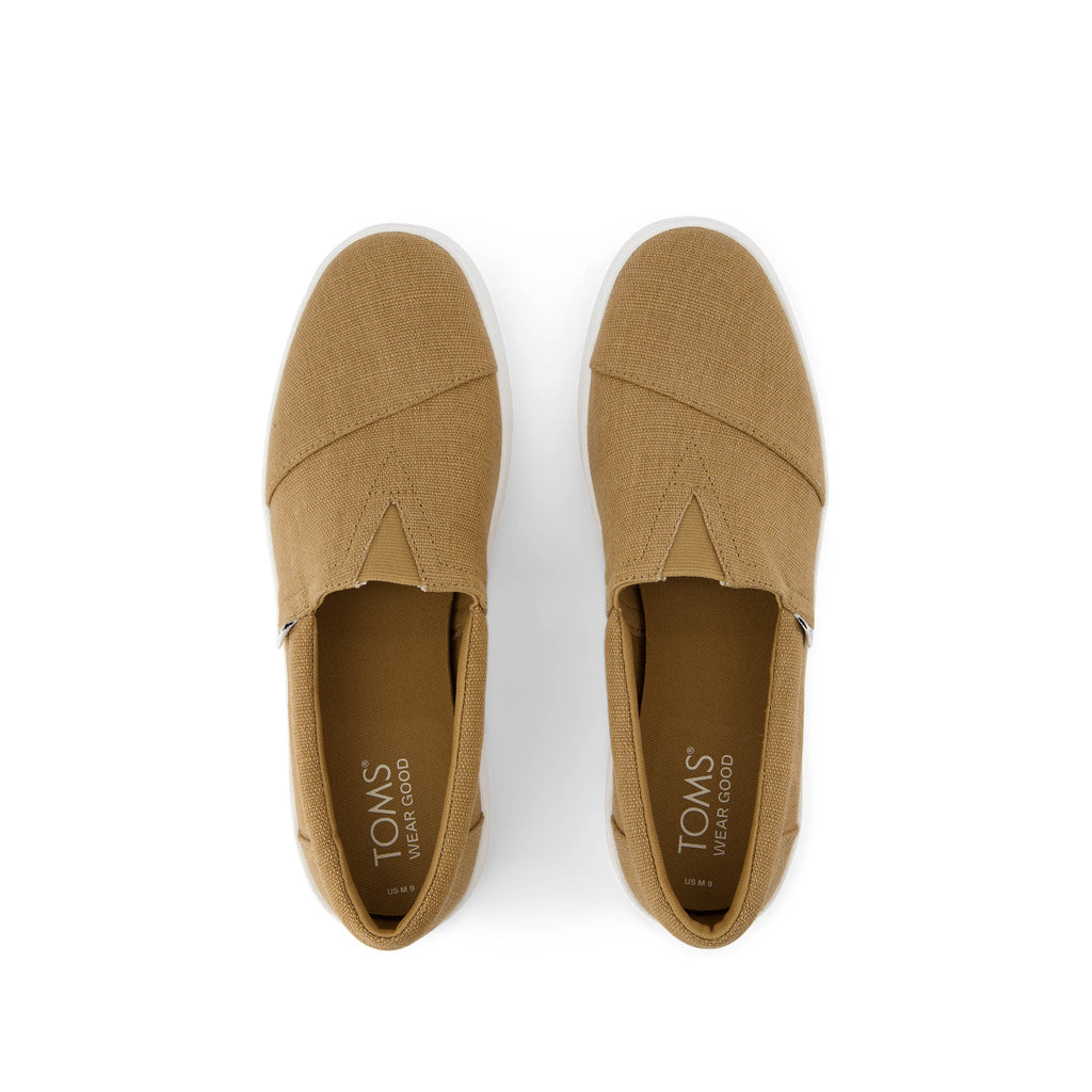 TRVL LITE Alpargata Tan Slip On Sneaker Top View