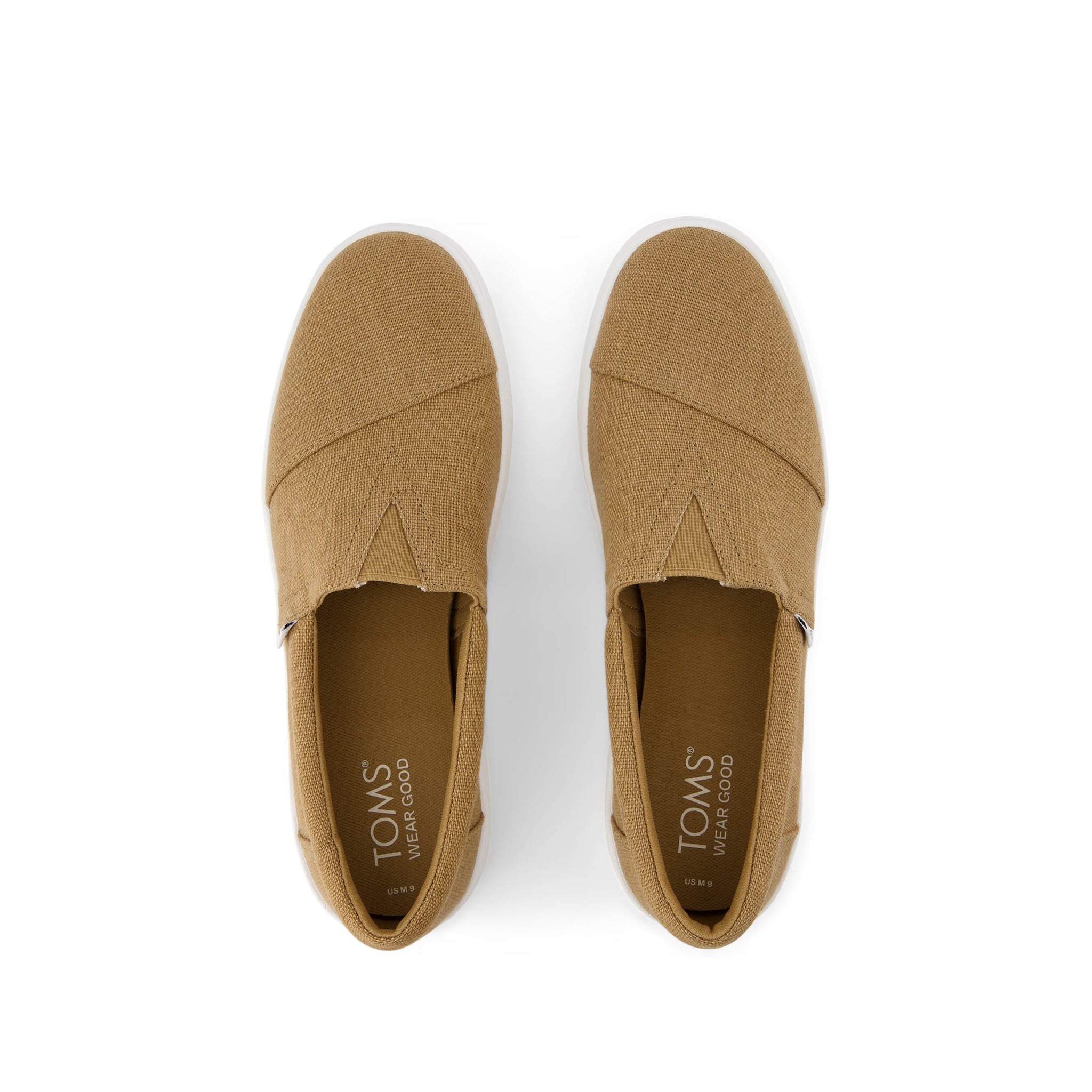 TRVL LITE Alpargata Tan Slip On Sneaker Top View