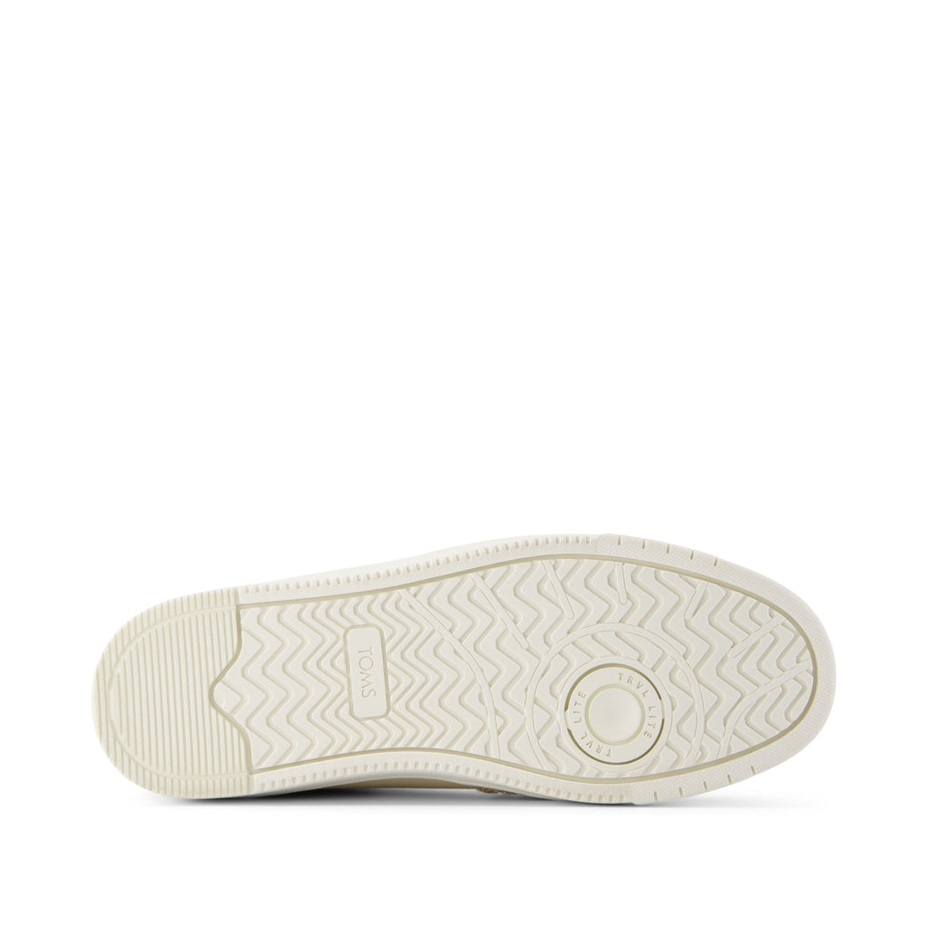 TRVL LITE Court Beige Leather Sneaker Bottom Sole View