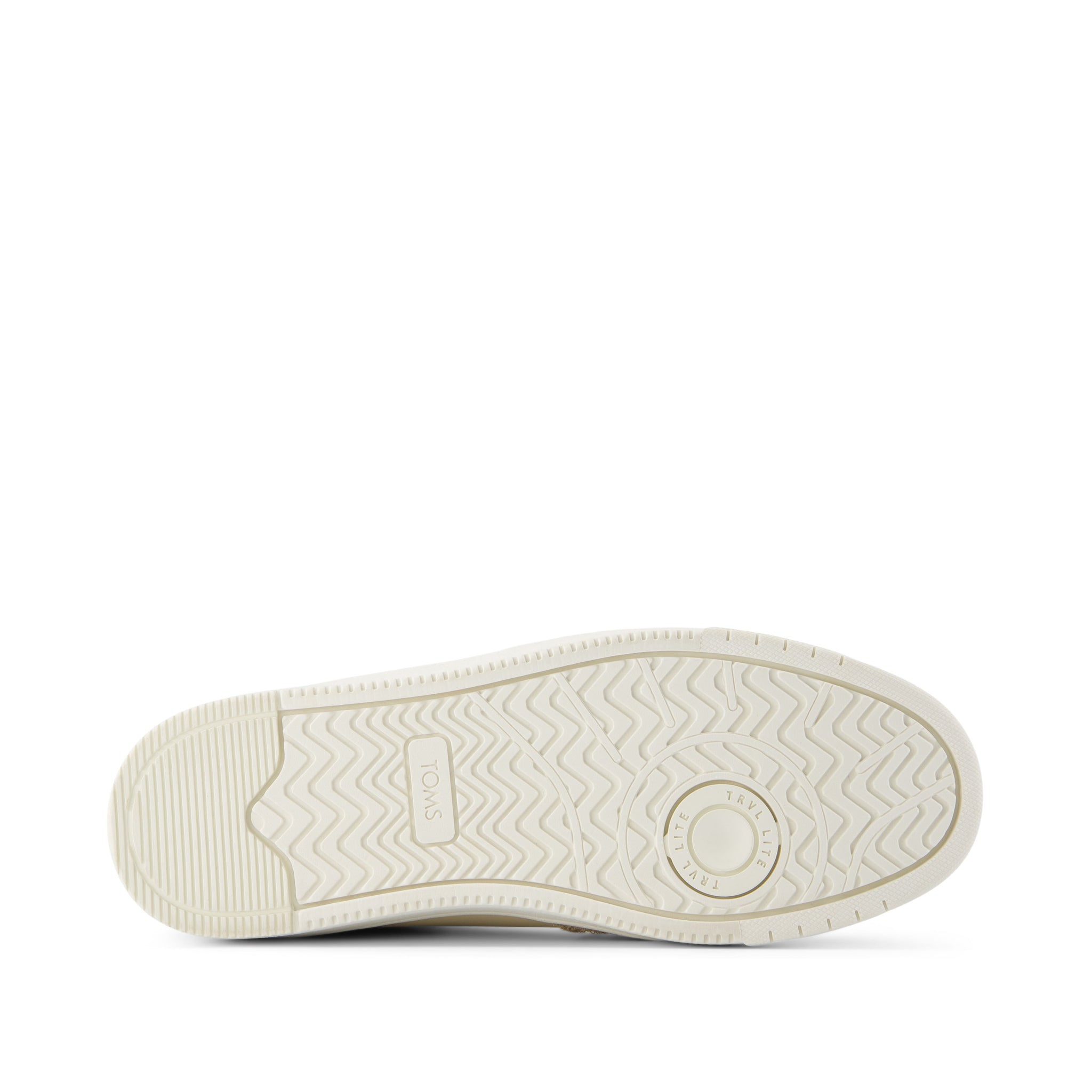 TRVL LITE Court Beige Leather Sneaker Bottom Sole View
