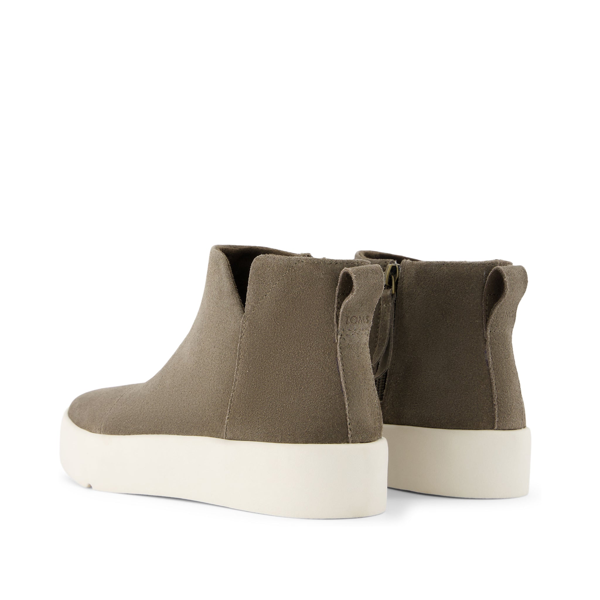 Verona Mid Platform Sneaker - Canteen Suede Back View